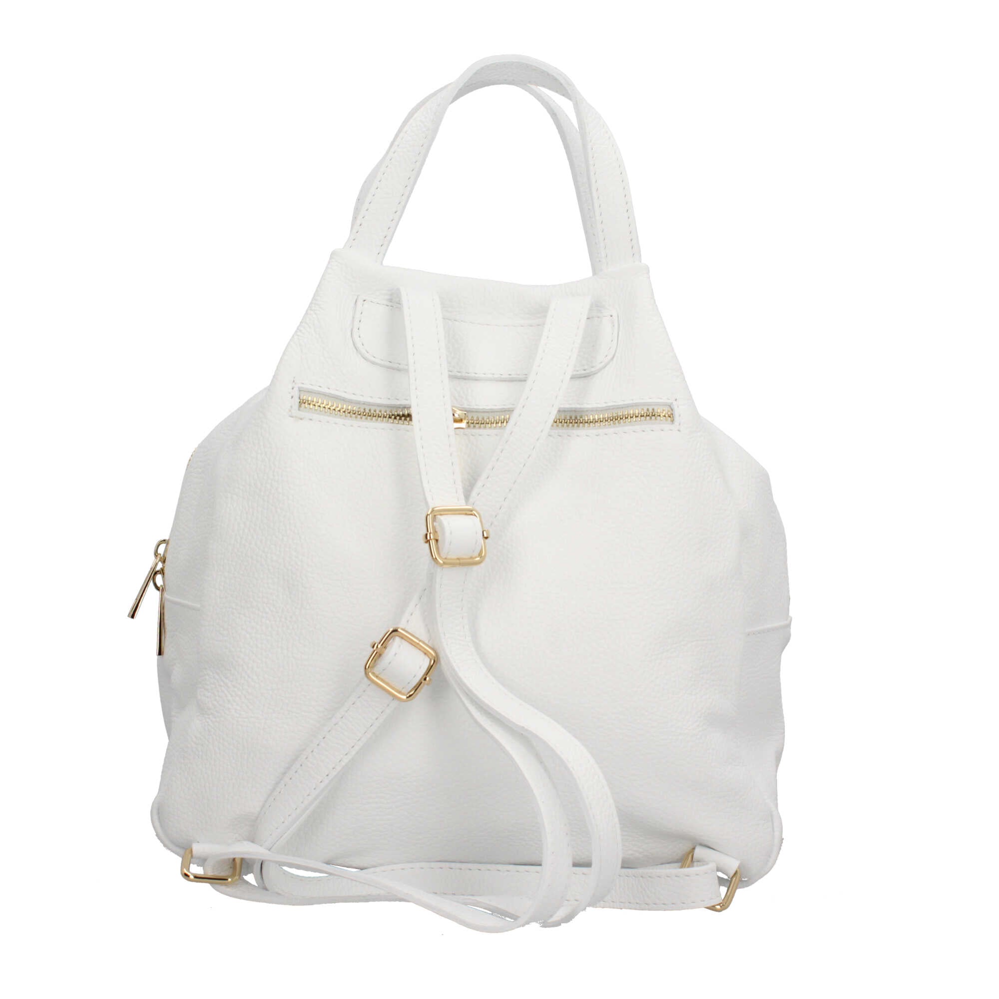 Zaino in pelle con chiusura zip Mde In Italy