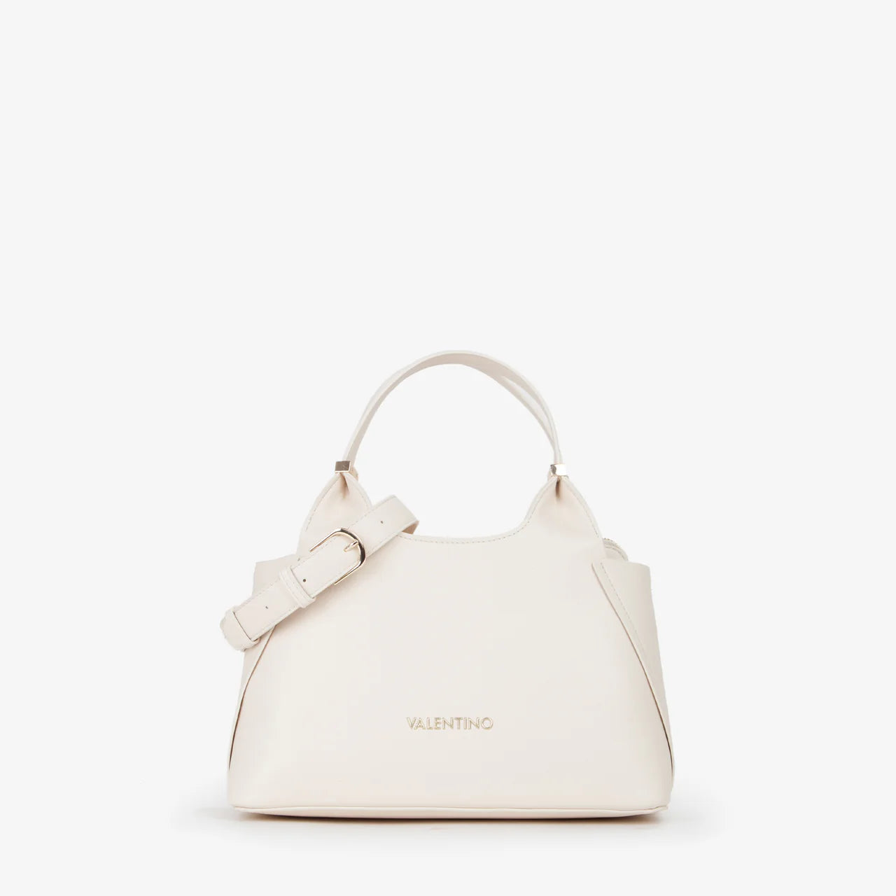 Shopping bag Valentino con doppio manico e logo gommato frontale Beige TU | Giò Fashion