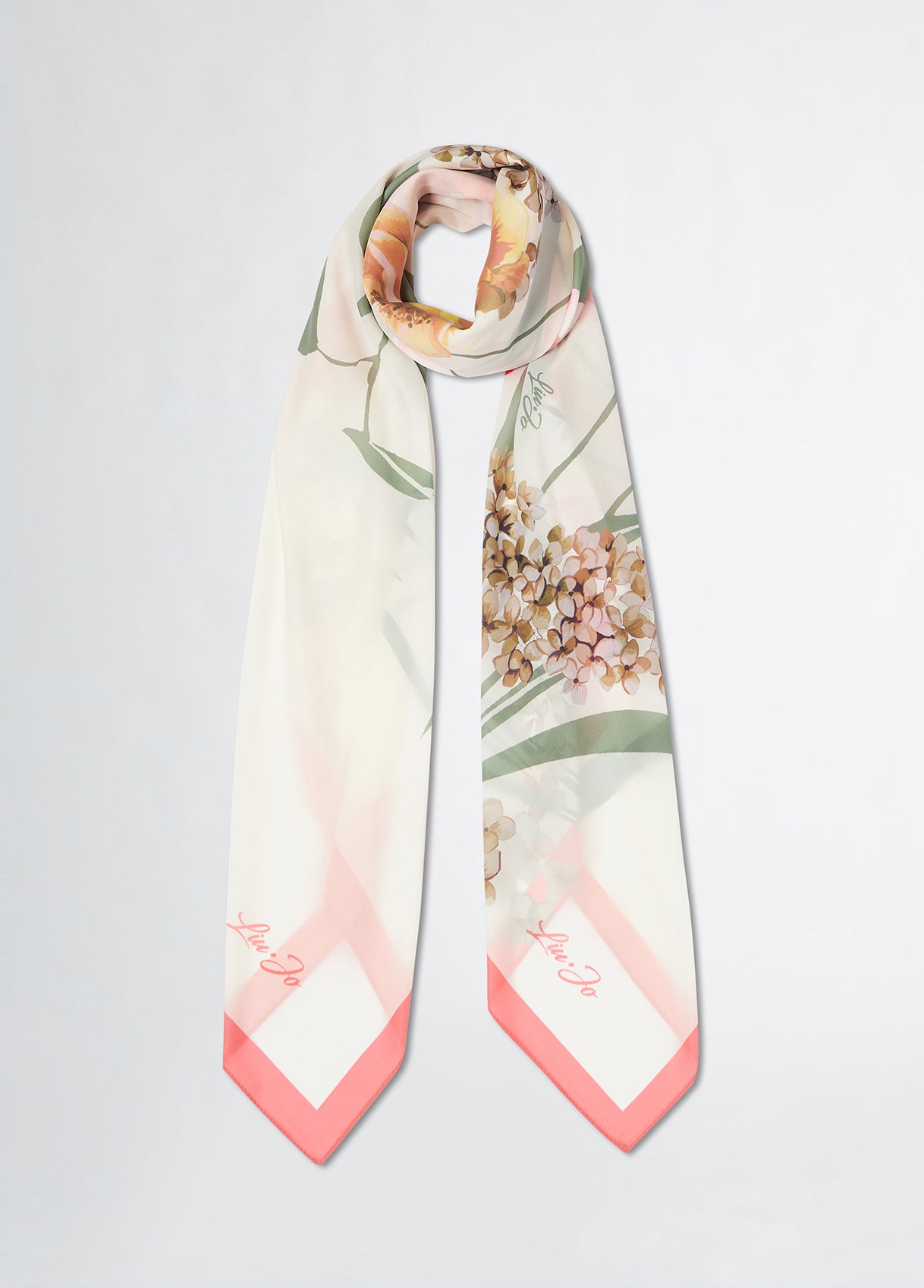 Sciarpa Liu Jo con stampa floreale Rosa TU | Giò Fashion