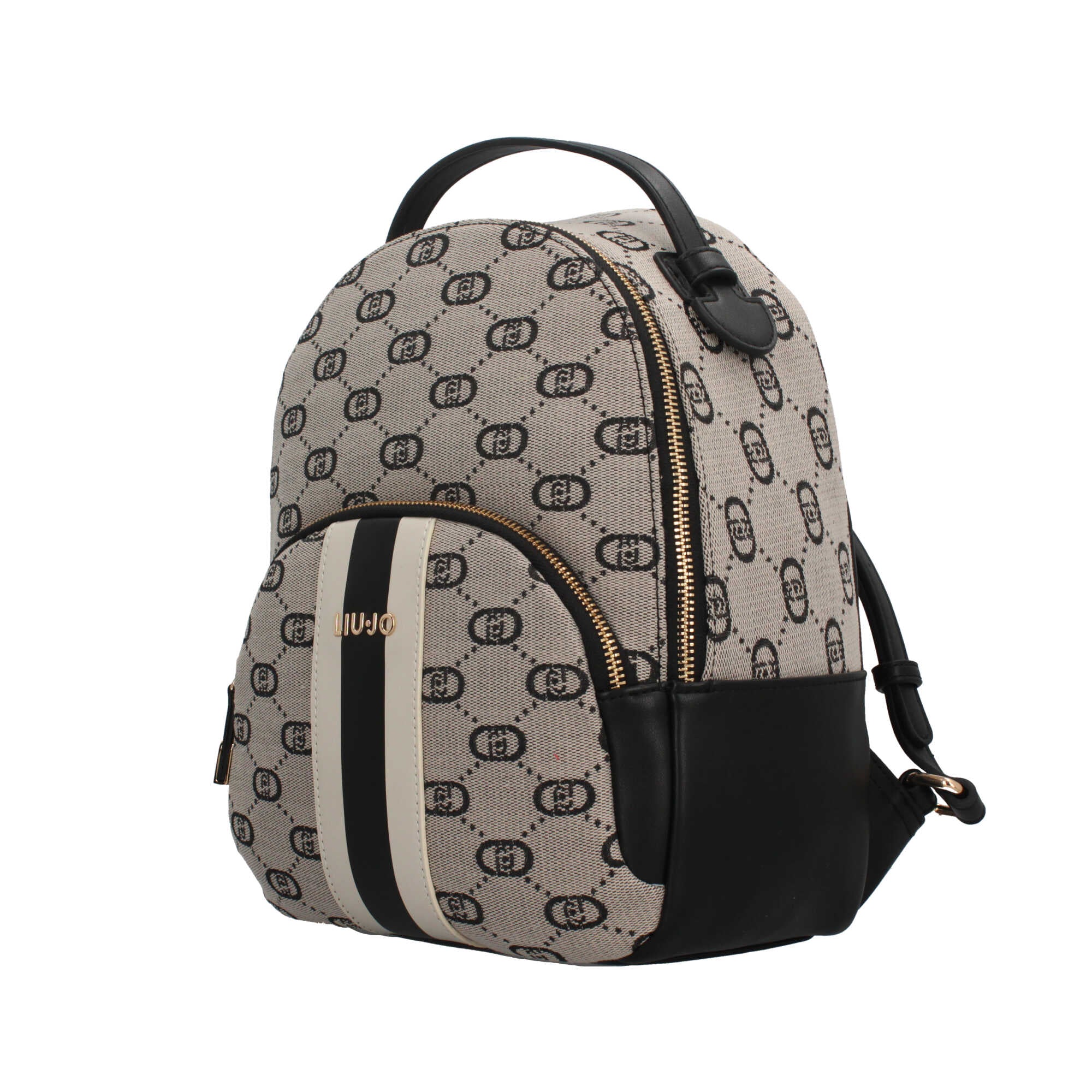 Zaino Donna Liu Jo in Tessuto Monogram con Pochette Coordinata Nero TU | Giò Fashion