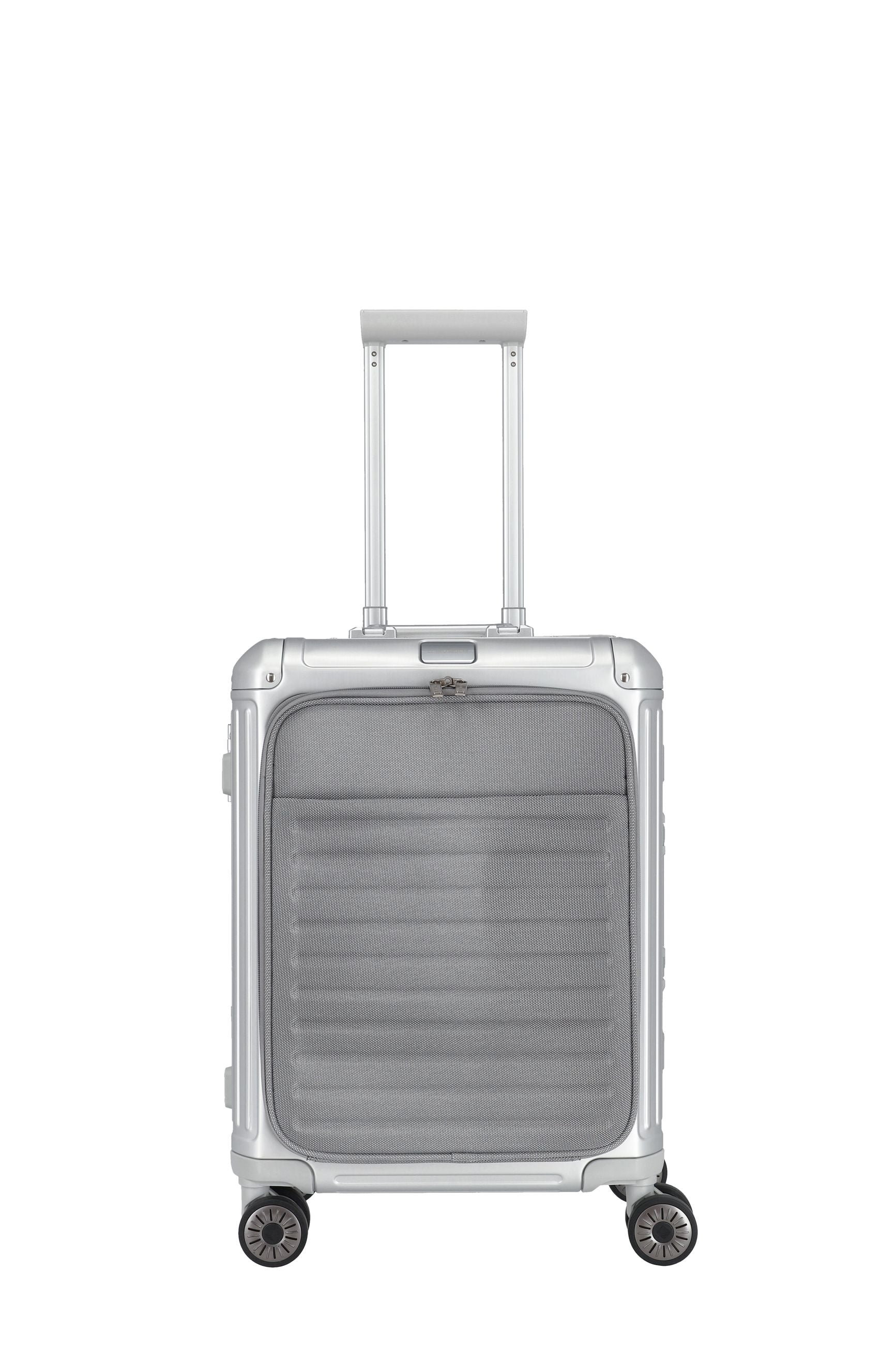 Valigia bagaglio a mano Travelite Next S+ in alluminio con TSA e tasca laptop