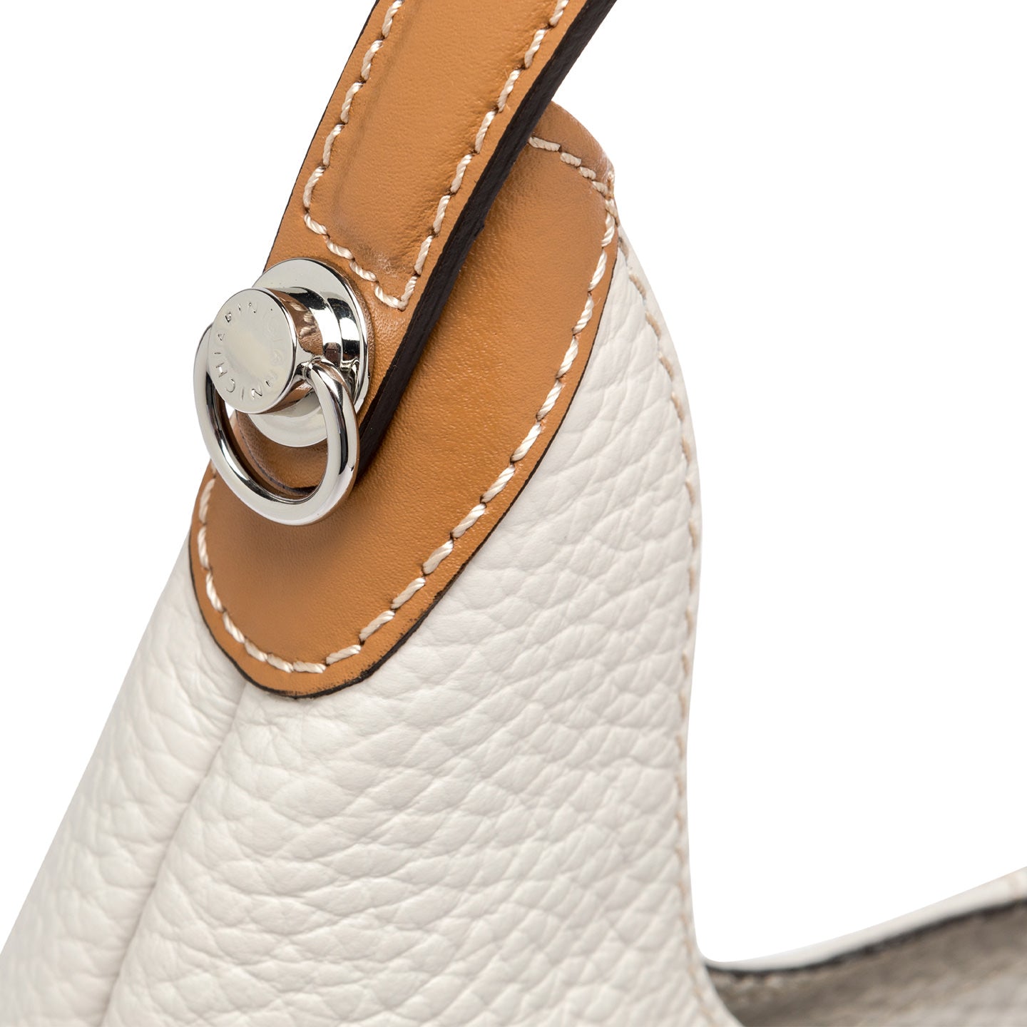 Gianni Chiarini Alessandra borsa maxi in pelle martellata con tracolla in nastro