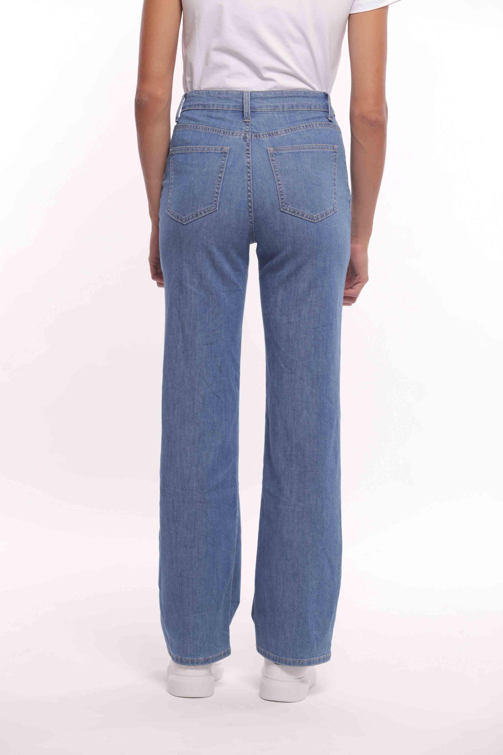 Mimi Mua Pantalone Palazzo in Chambray