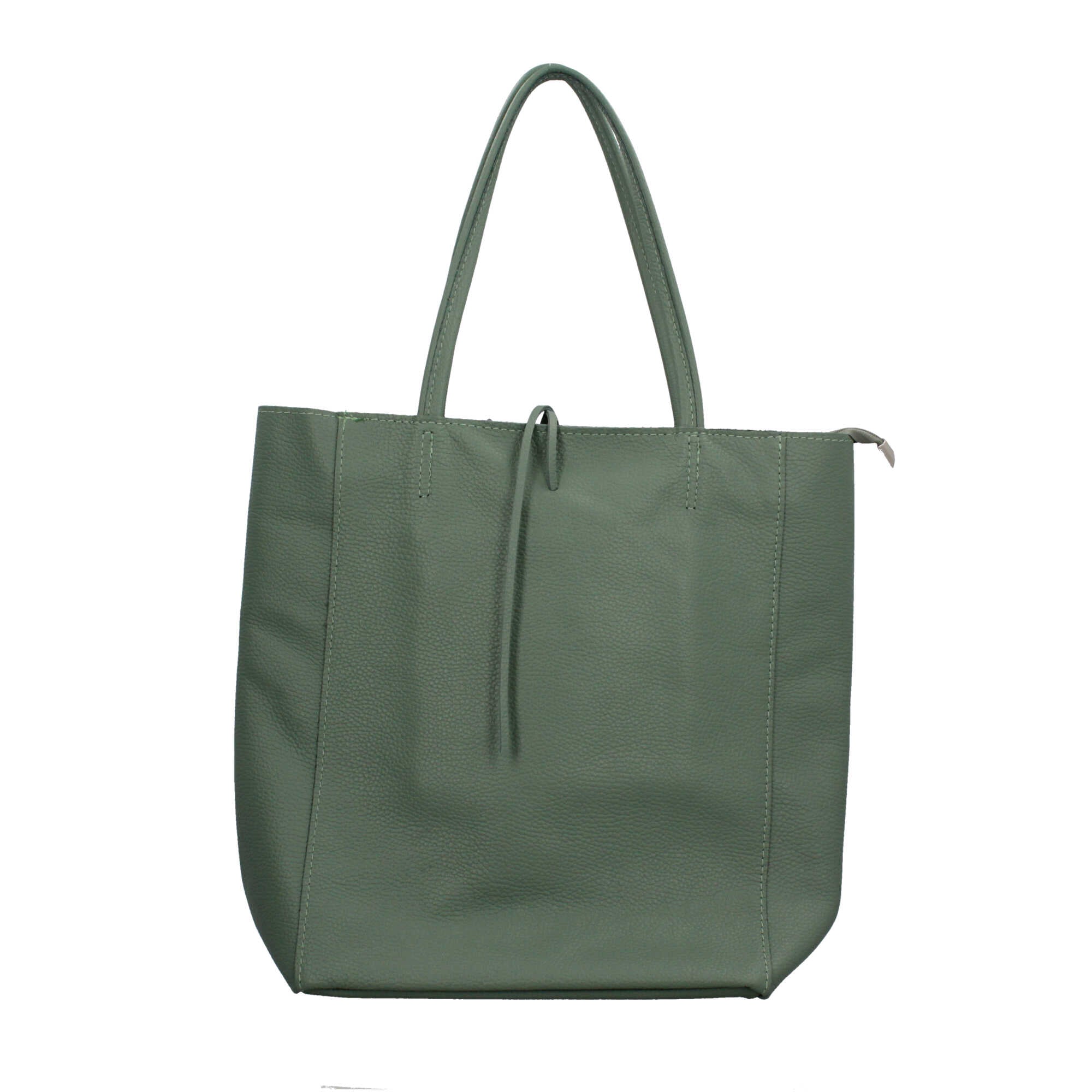 Shopper in pelle martellata Made in Italy dal design essenziale