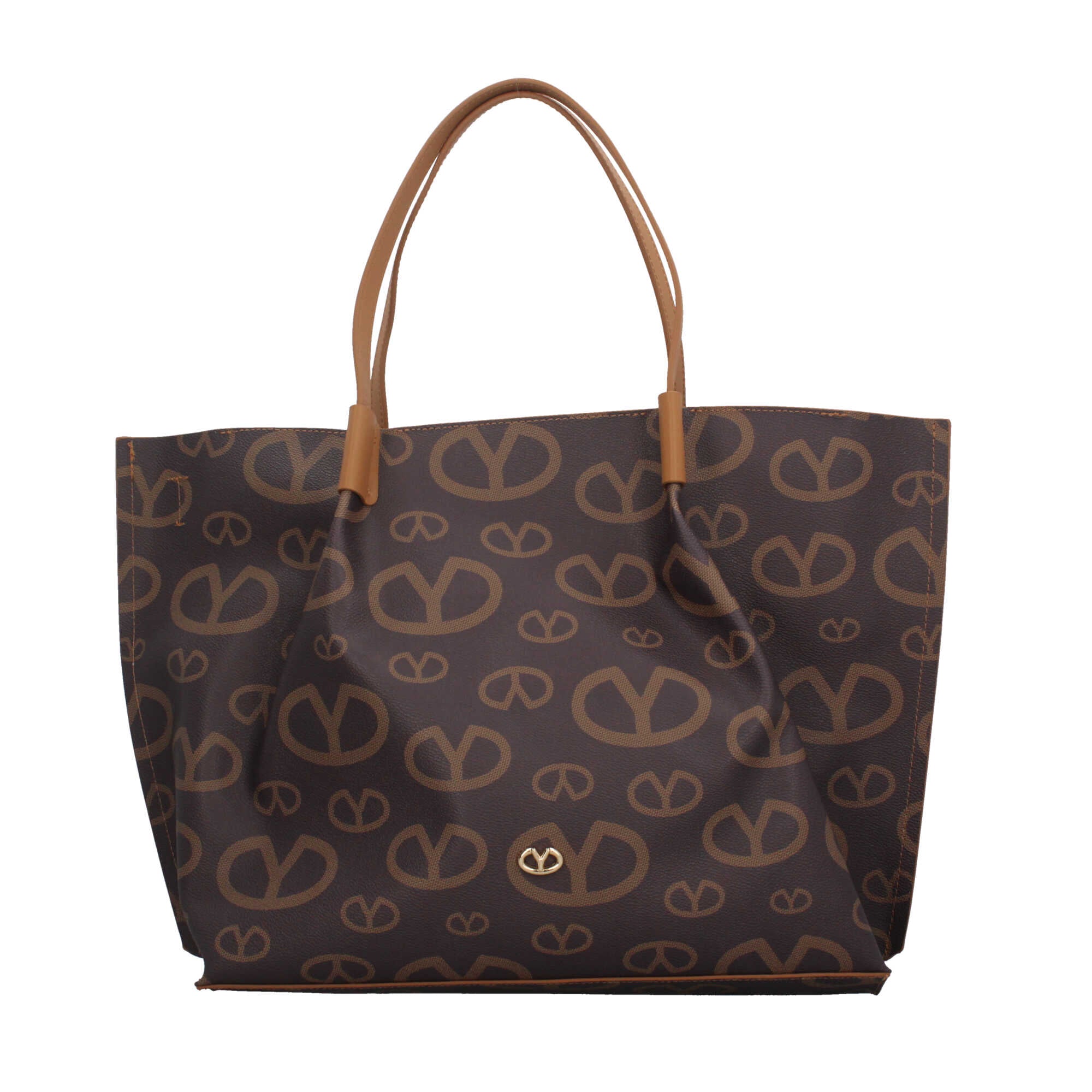 Borsa shopping con loghi Y Not Marrone TU | Giò Fashion
