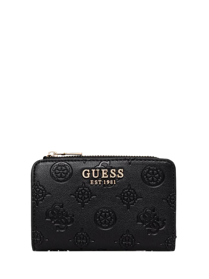 Guess portafoglio compatto con logo in rilievo
