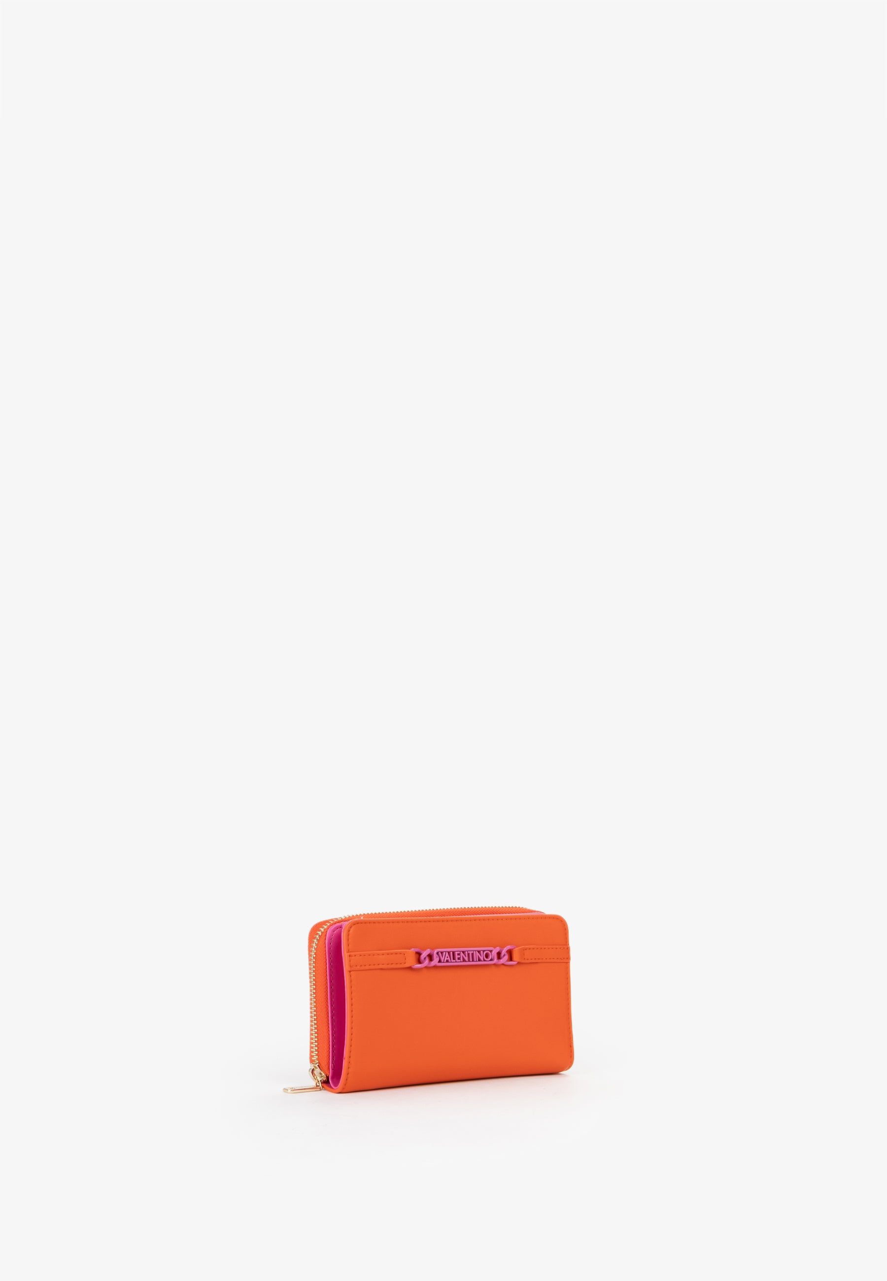 Portafoglio zip around donna Mario Valentino con dettaglio logo frontale ARANCIO-FUXIA TU | Giò Fashion