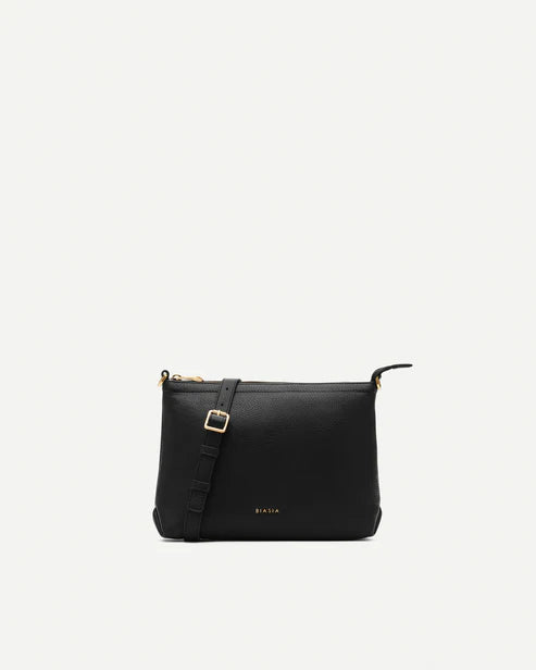 Borsa a tracolla Biasia in pelle con zip e tracolla regolabile NERO TU | Giò Fashion