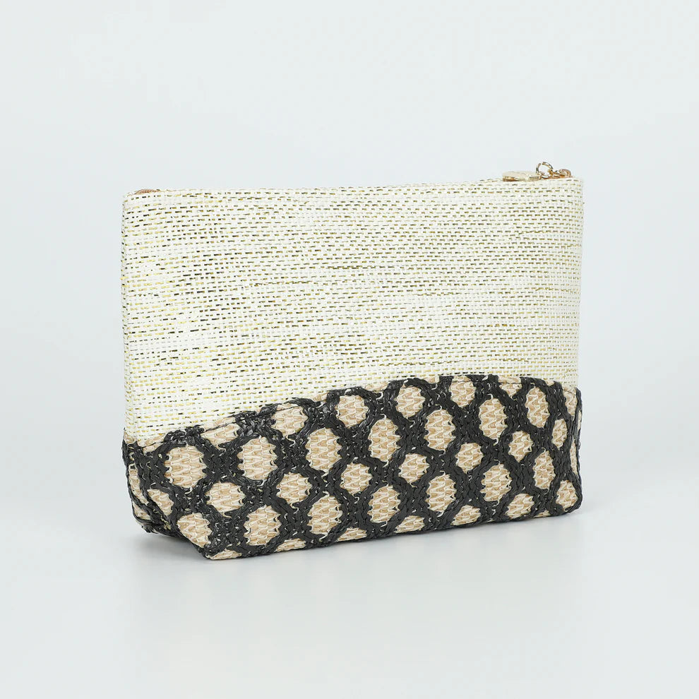 Pochette estiva donna Mimi Mua in tessuto intrecciato