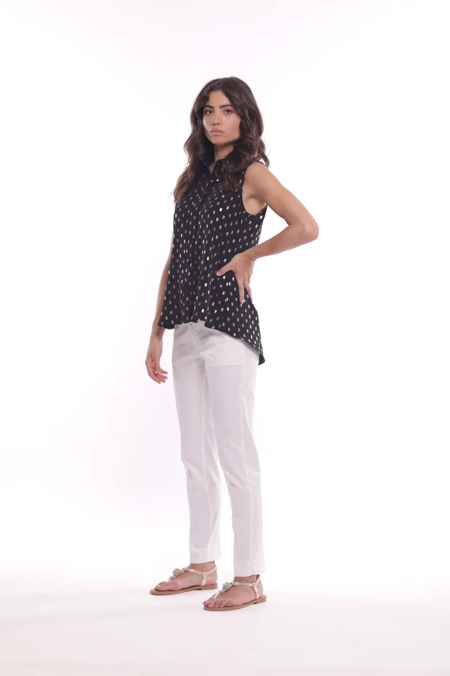 Minimua Pantalone Slim con Polsini Elasticizzati