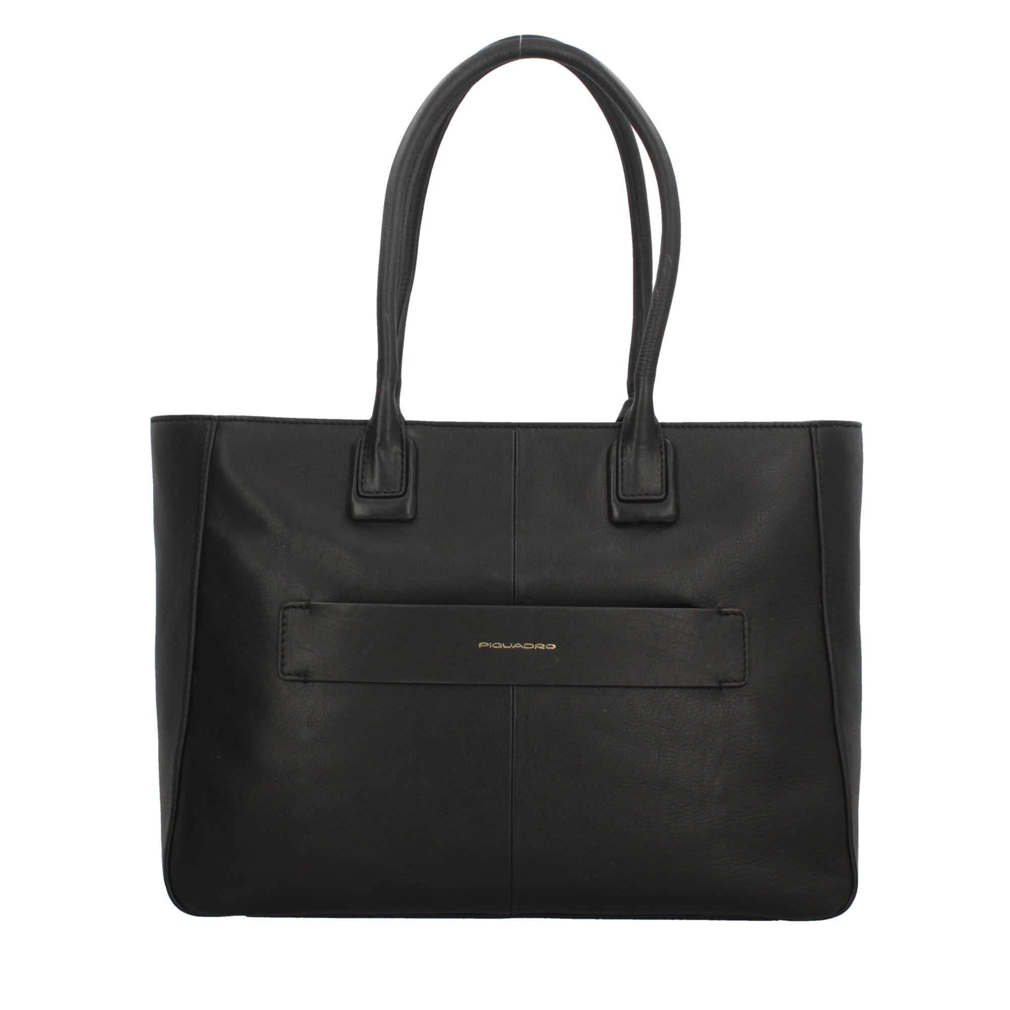 Piquadro borsa porta PC 14" in pelle con protezione antiurto e tasche organizzate