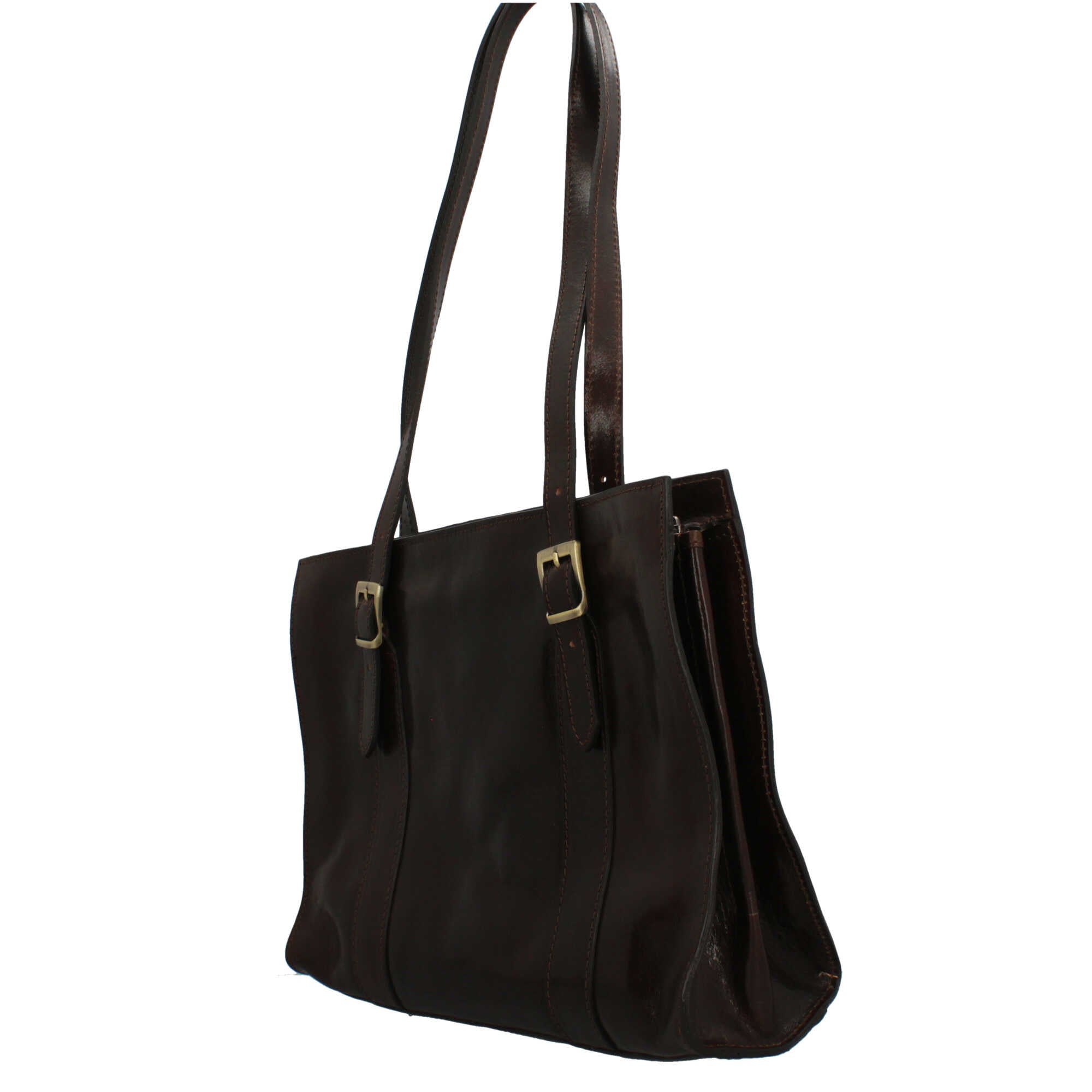 Borsa a spalla in vera pelle artigianale Il Giglio Made in Italy