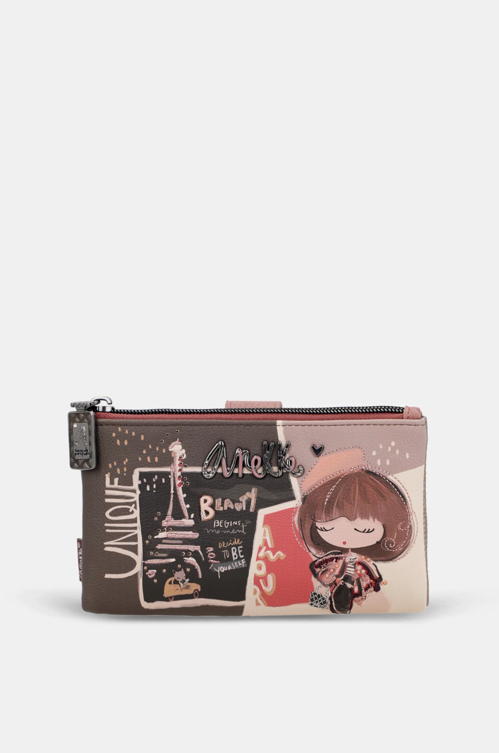 Portafoglio Anekke City Moments lungo con chiusura zip Marrone TU | Giò Fashion