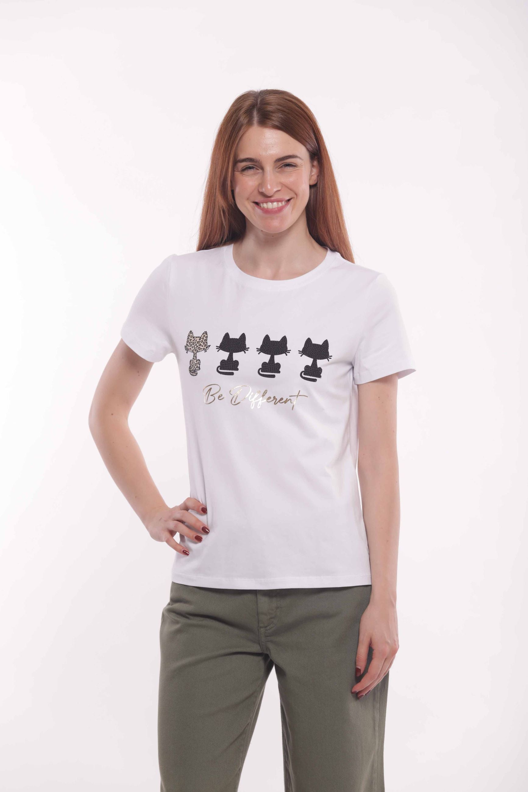 Minimua T-shirt Be Different con Stampa Originale Bianco S | Giò Fashion