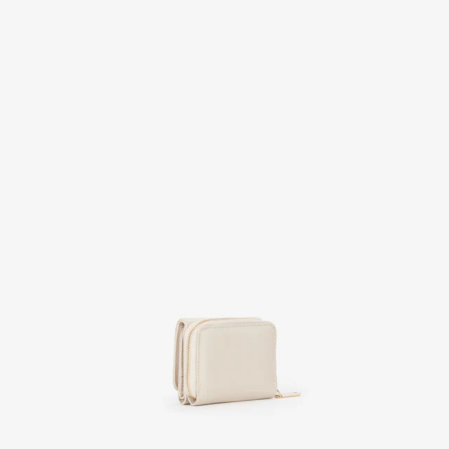 Portafoglio Valentino compatto in pelle sintetica con chiusura zip