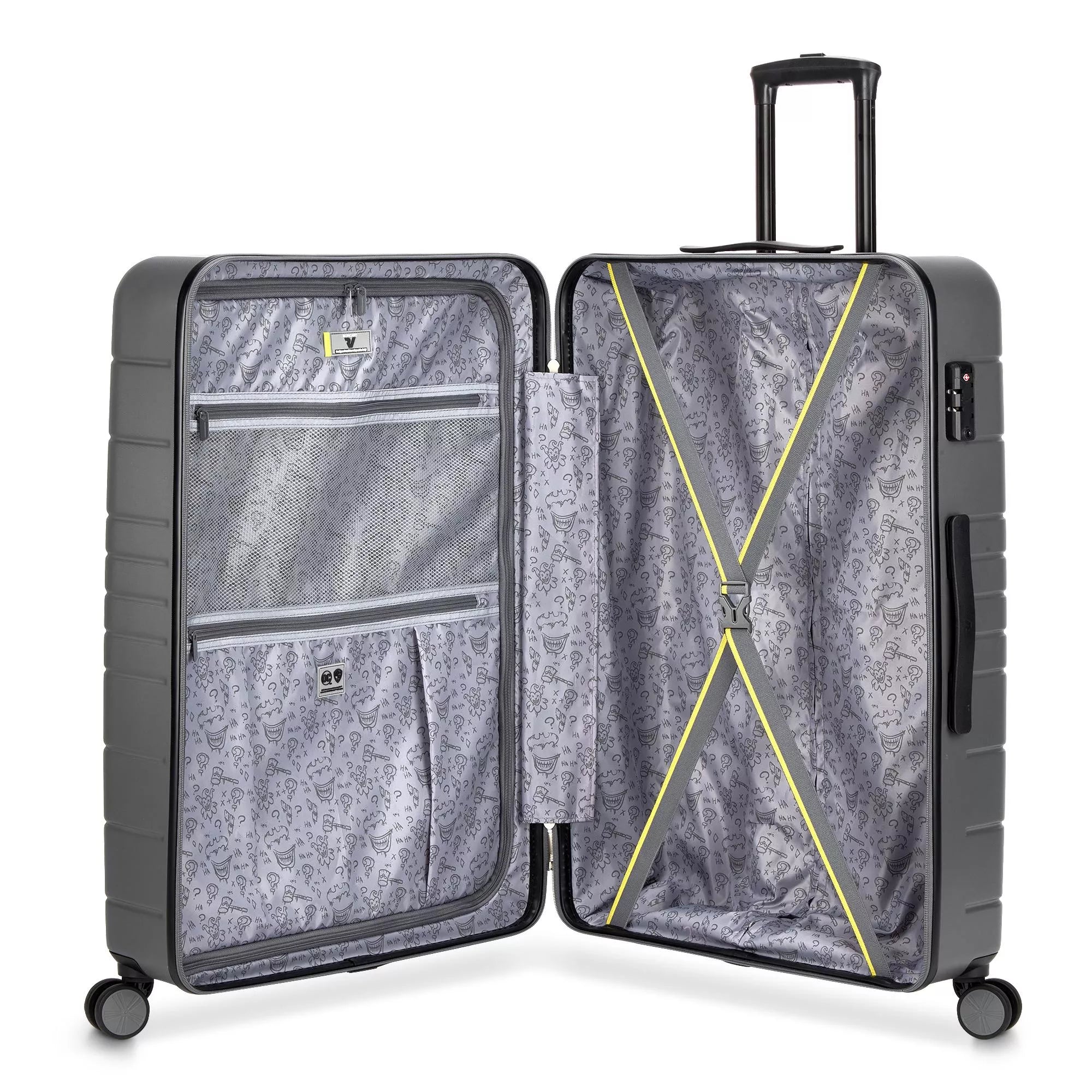 Trolley grande rigido V-Project con grafica Harley Quinn e ruote multidirezionali