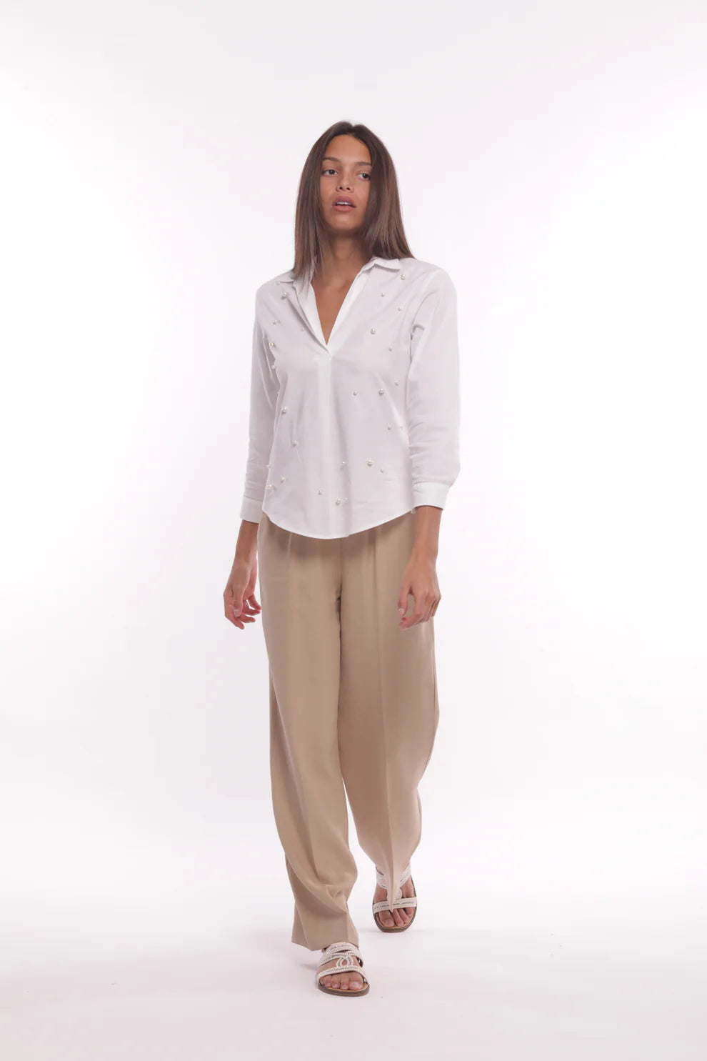 Pantaloni donna eleganti a gamba larga