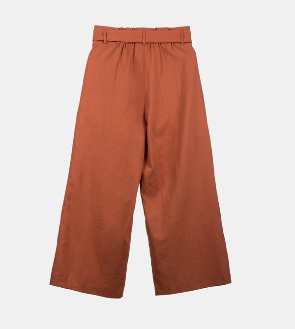 Pantalone palazzo Anekke con taglio ampio e vita alta Arancione S/M | Giò Fashion