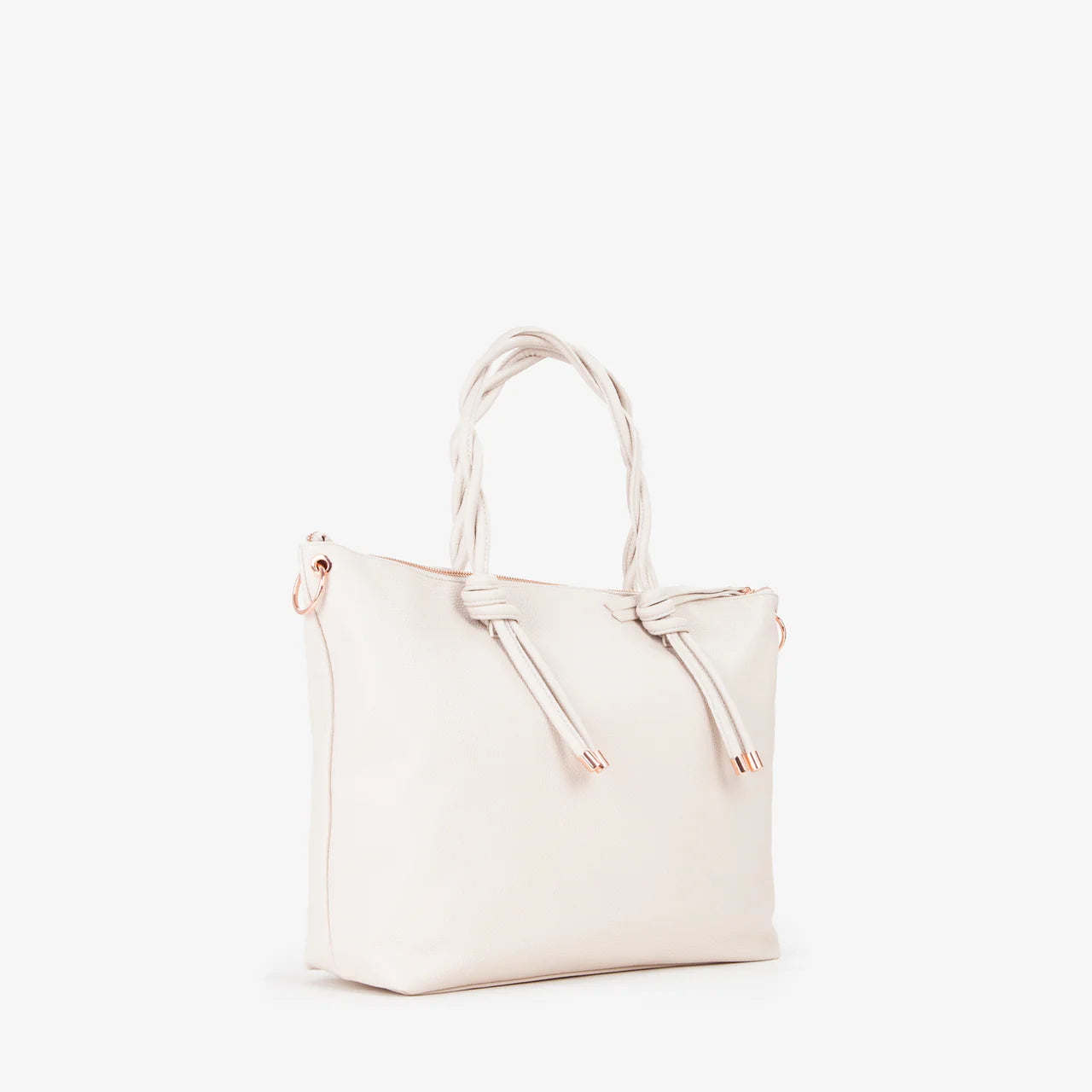 Borsa Valentino shopper con manici intrecciati e logo in metallo