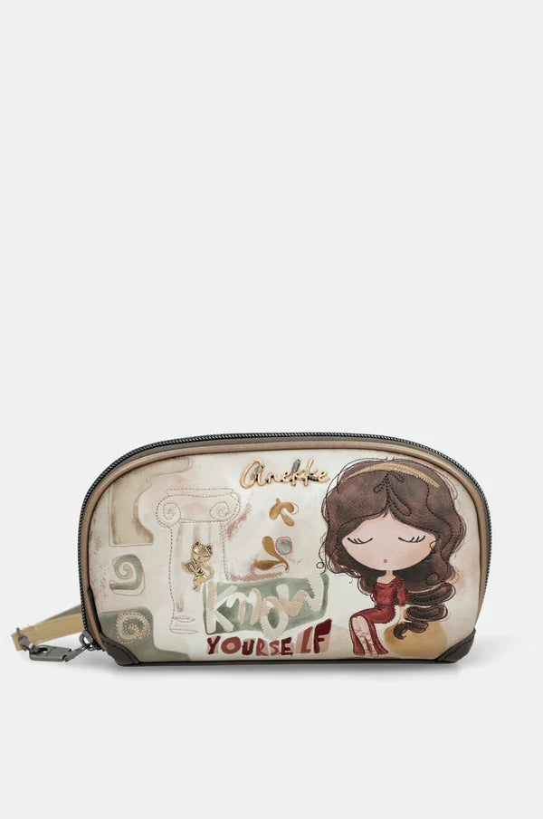 Beauty case donna Anekke con chiusura zip compatto da viaggio