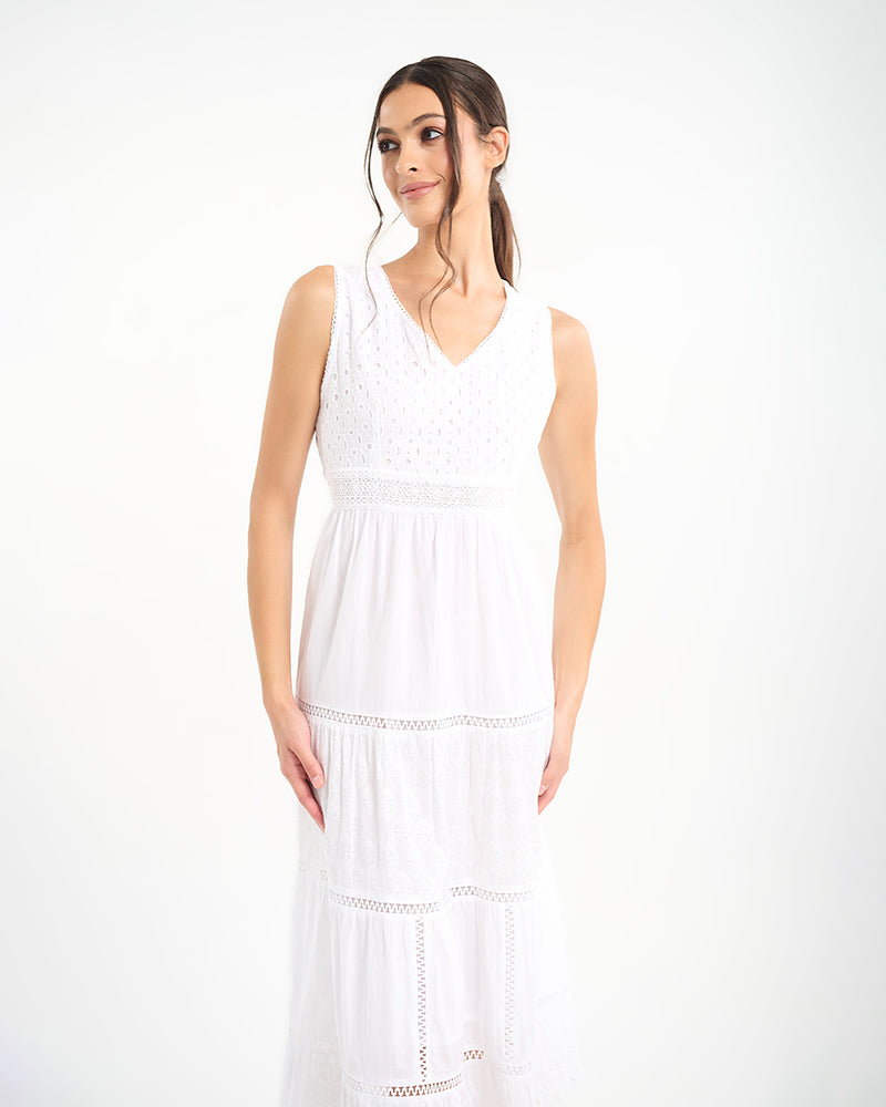Ble Resort Collection Abito Lungo Senza Maniche con Scollo a V