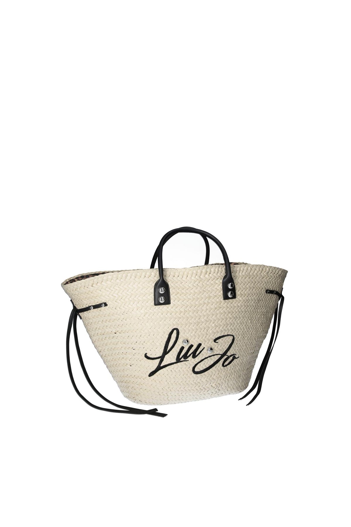 Borsa Shopping Liu Jo Donna Intrecciata con Logo Frontale Naturale TU | Giò Fashion