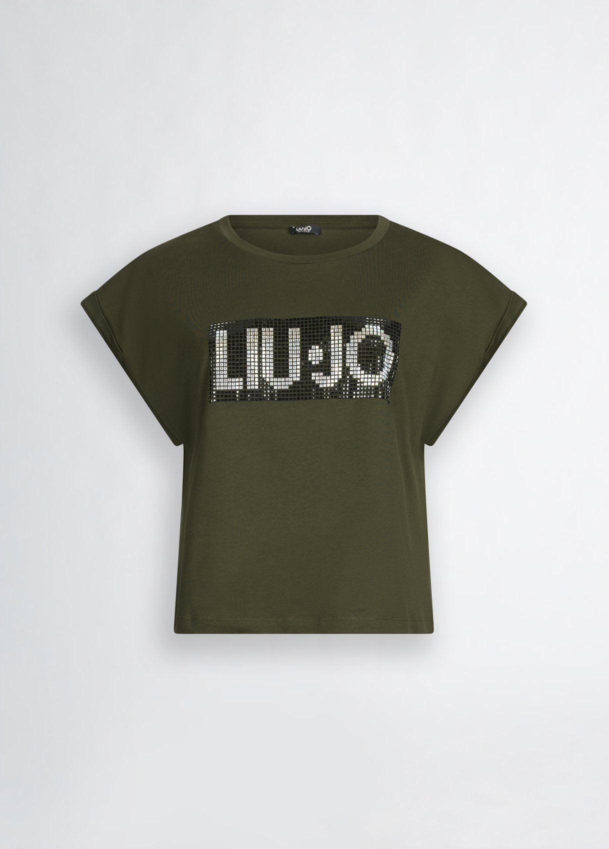 Liu Jo T-shirt in Cotone con Logo e Strass