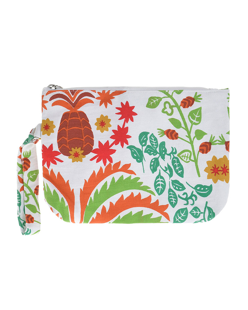 Ble Resort Collection Borsetta Multicolore in Tessuto con Pappagalli