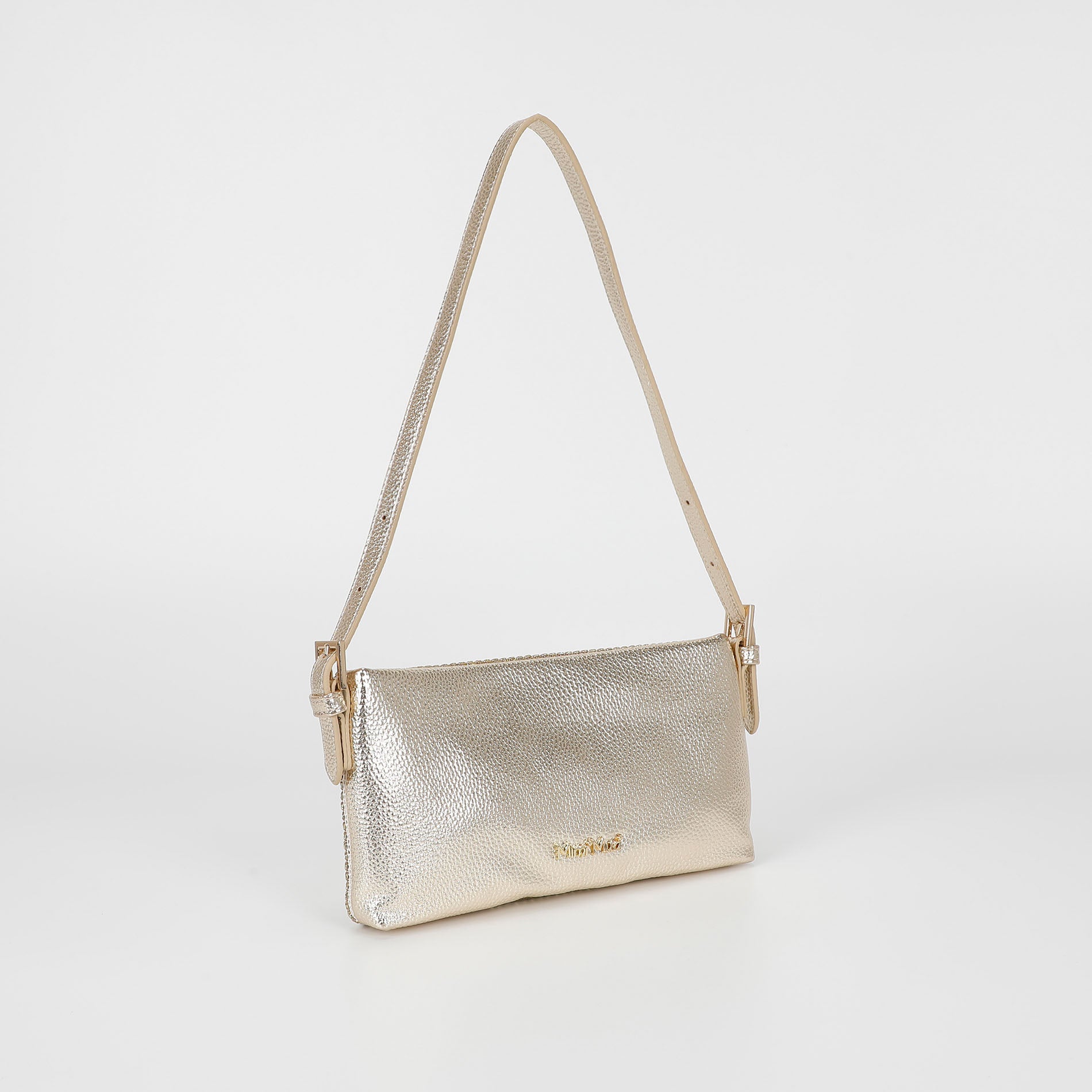 Mimi Mua borsa con strass e fibbie ai lati