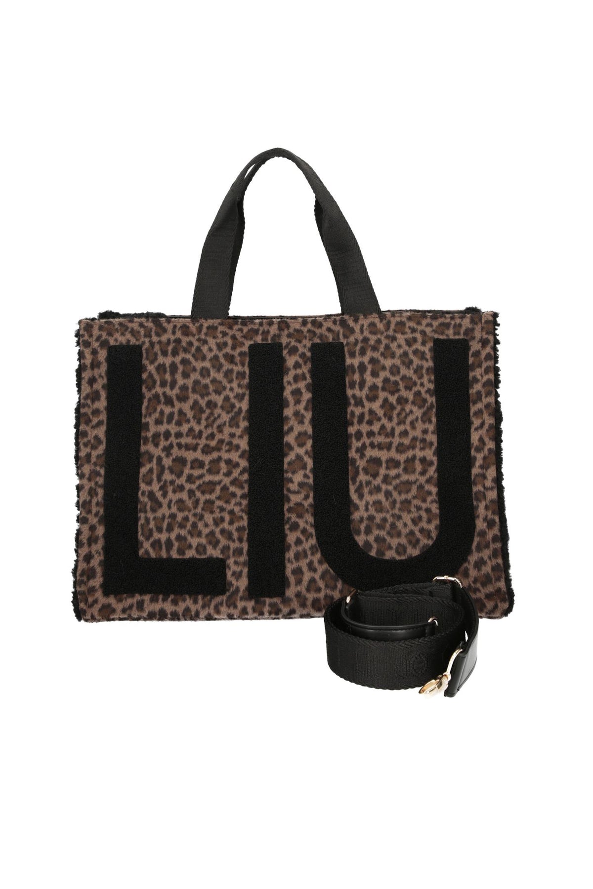 Liu Jo Tote Bag Grande Donna Animalier con Logo e Tracolla