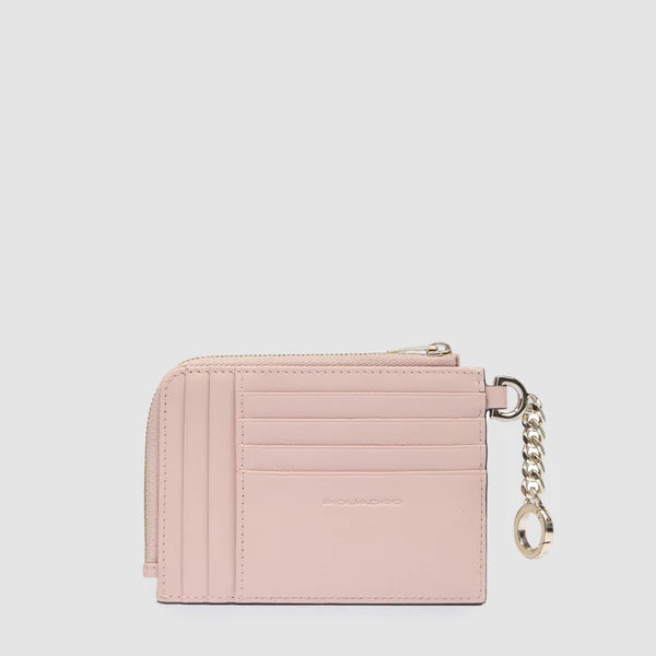 Piquadro portafoglio compatto in pelle con protezione RFID e porta monete