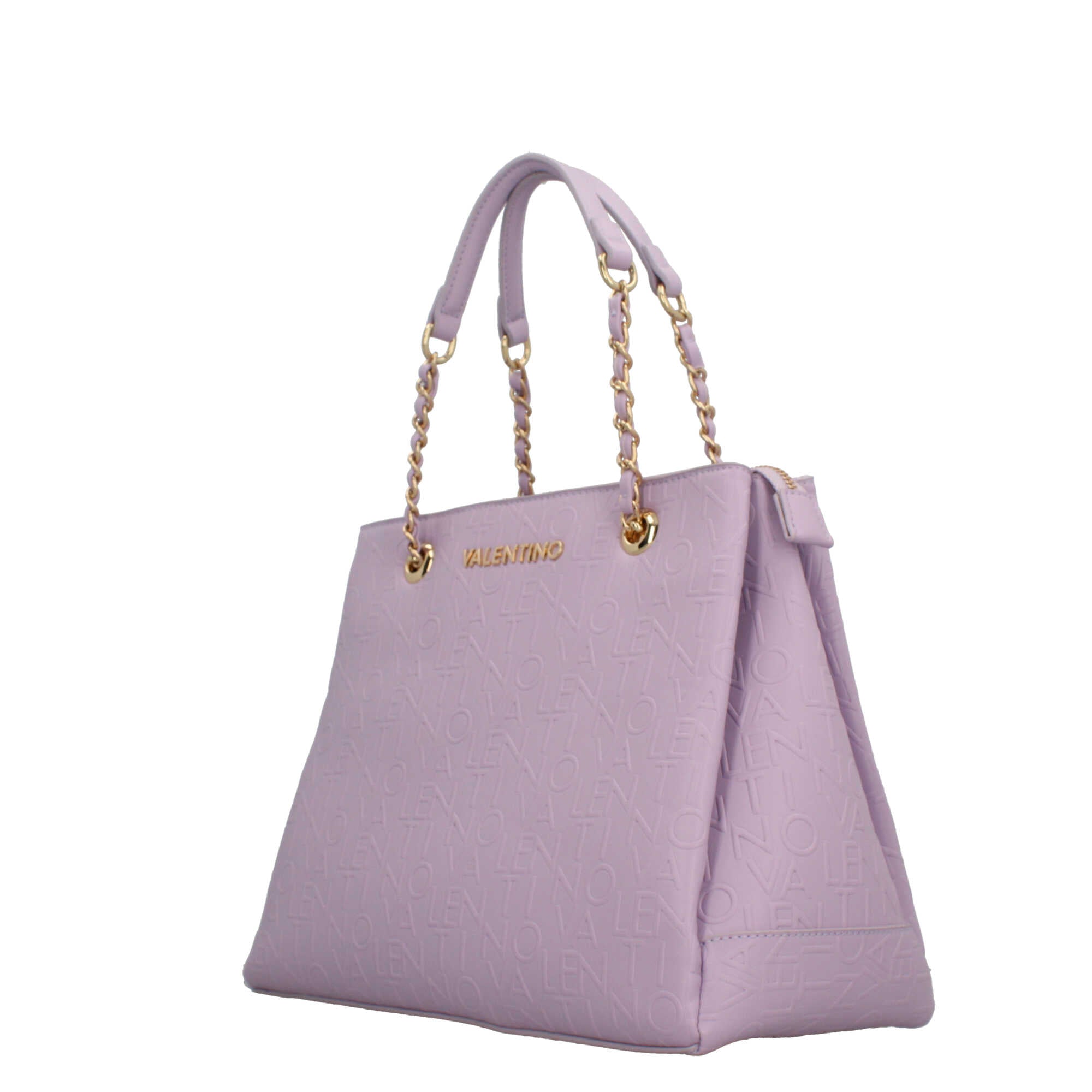 Borsa Valentino a mano con catena e logo in rilievo LILLA TU | Giò Fashion