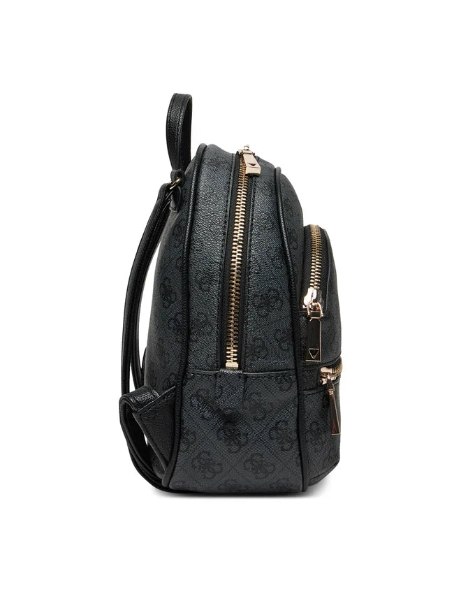 Zaino Guess elegante con logo all over e dettagli dorati