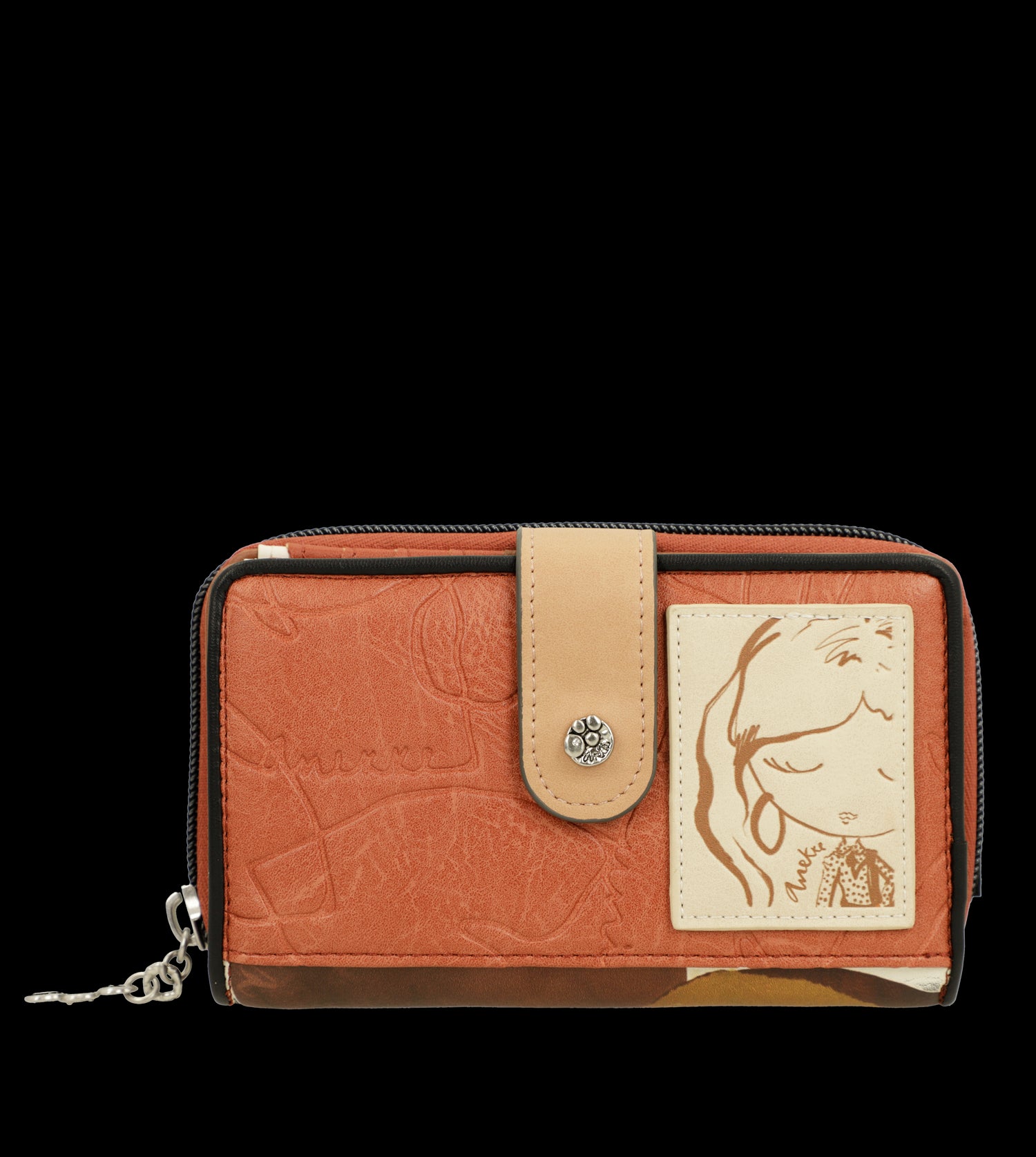 Portafoglio Anekke con zip e design originale