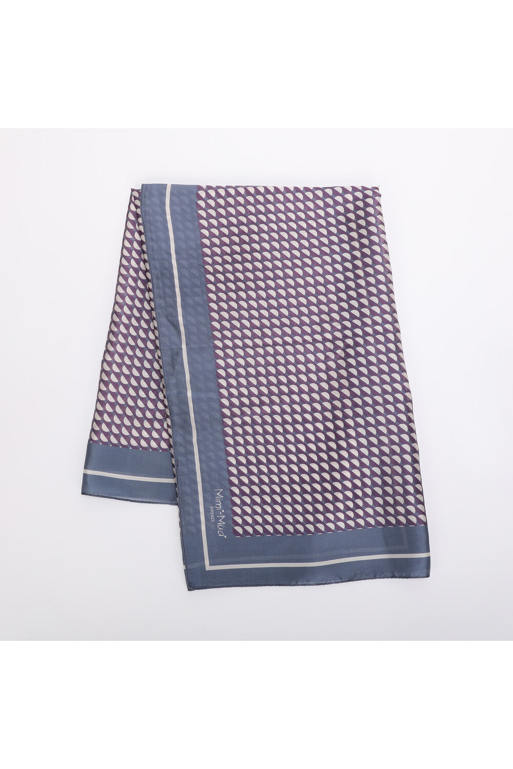 Sciarpa donna Mimi Mua con bordo elegante AZZURRO TU | Giò Fashion