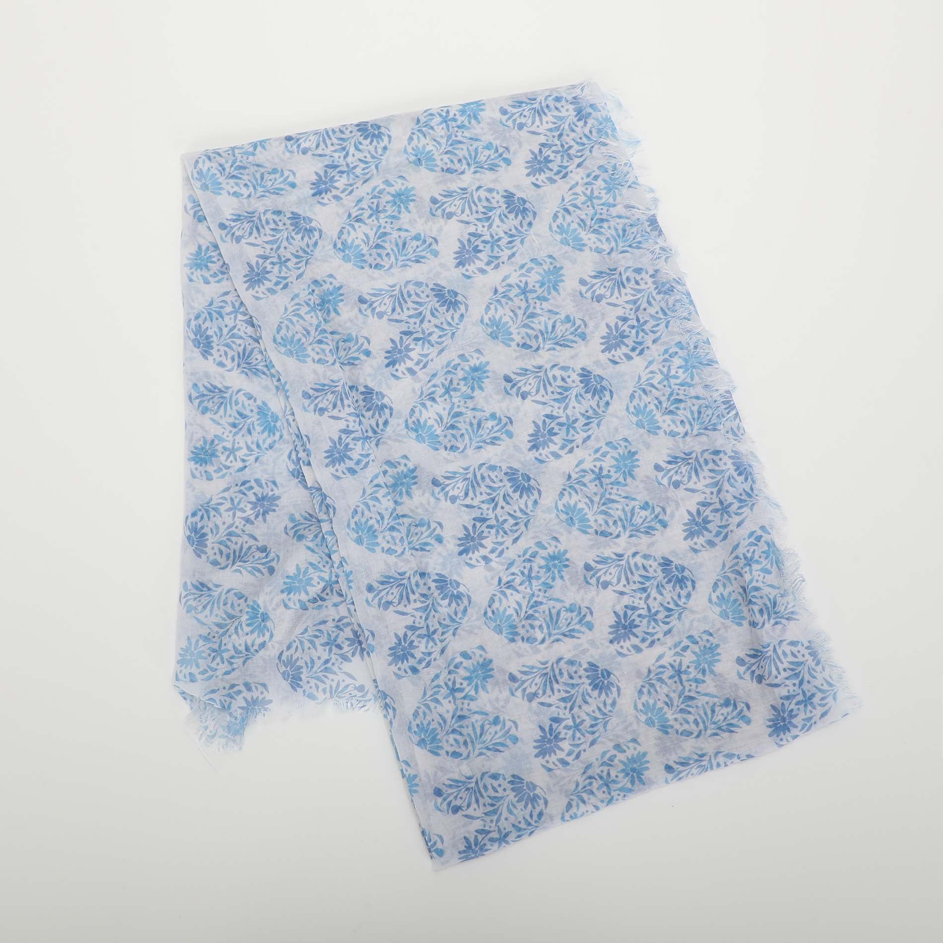 Foulard Mimi Mua con cuori di fiori Blu TU | Giò Fashion