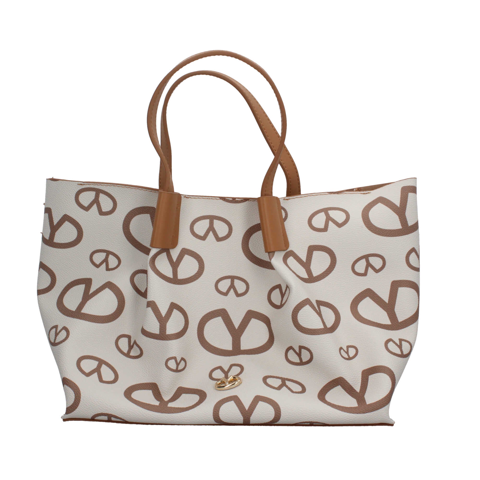 Borsa a mano con chiusura zip e tracolla removibile Y Not Beige TU | Giò Fashion
