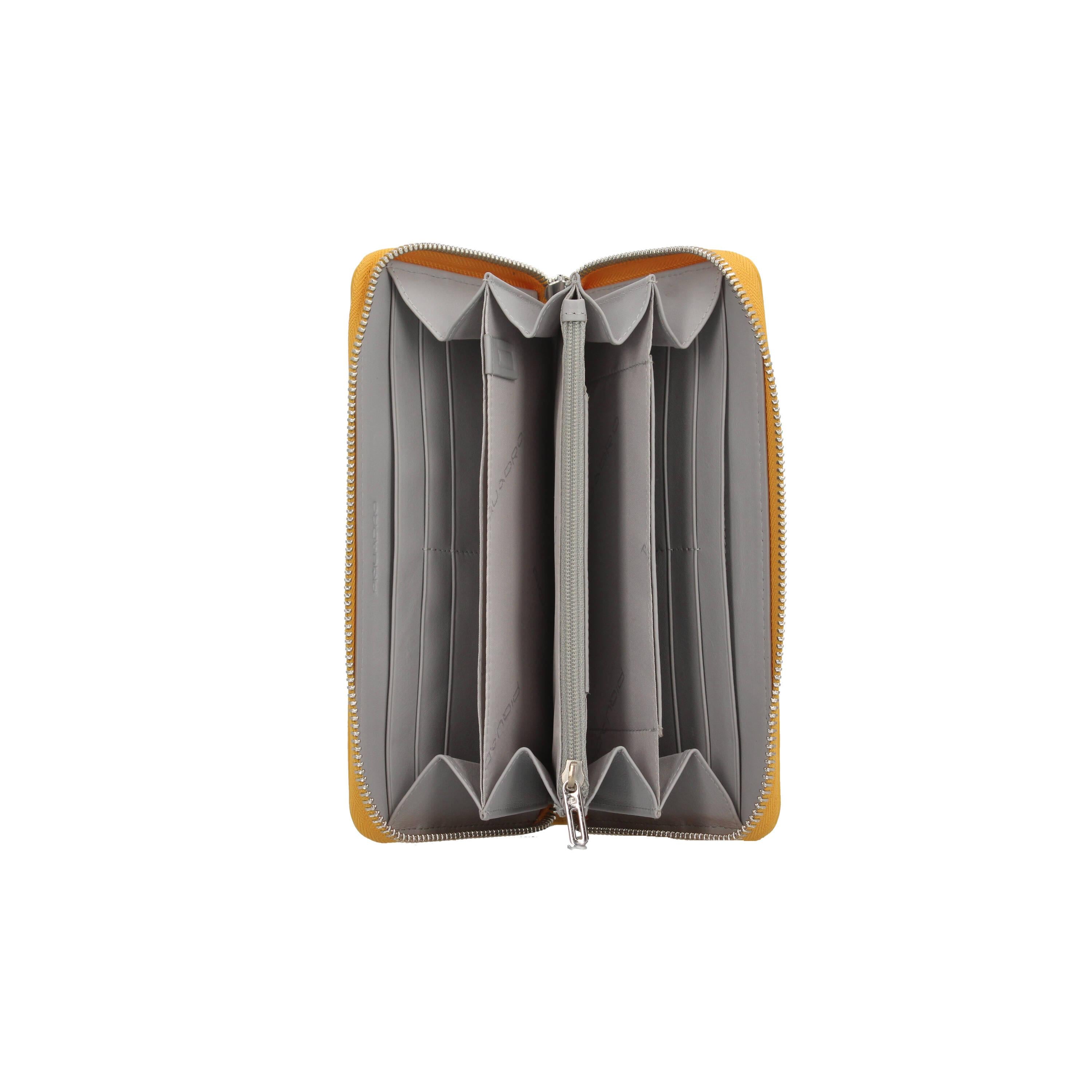 Portafoglio donna zip around in pelle grande