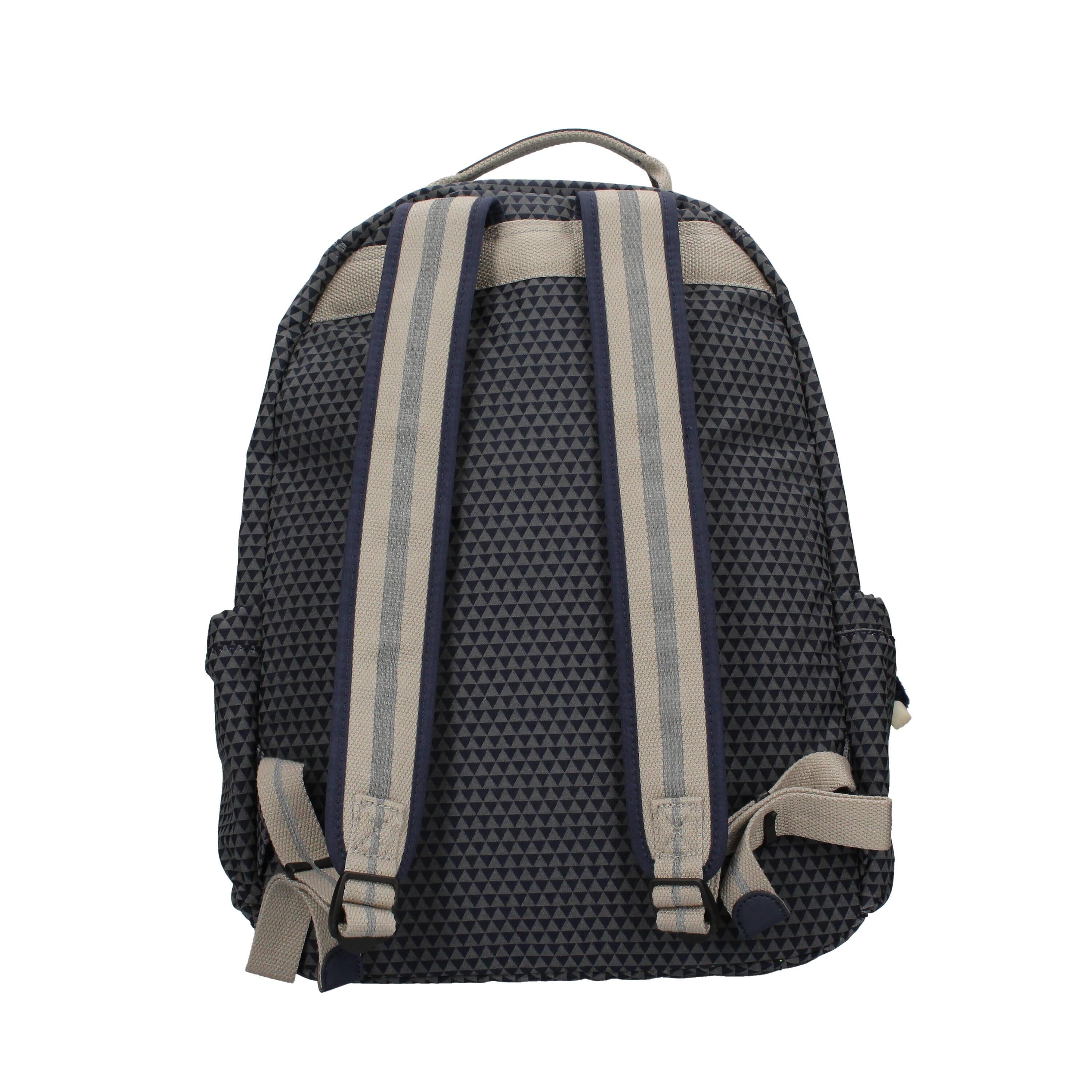 Zaino grande in tessuto Kipling con scimmia blu effetto piramide KPKI6173X251