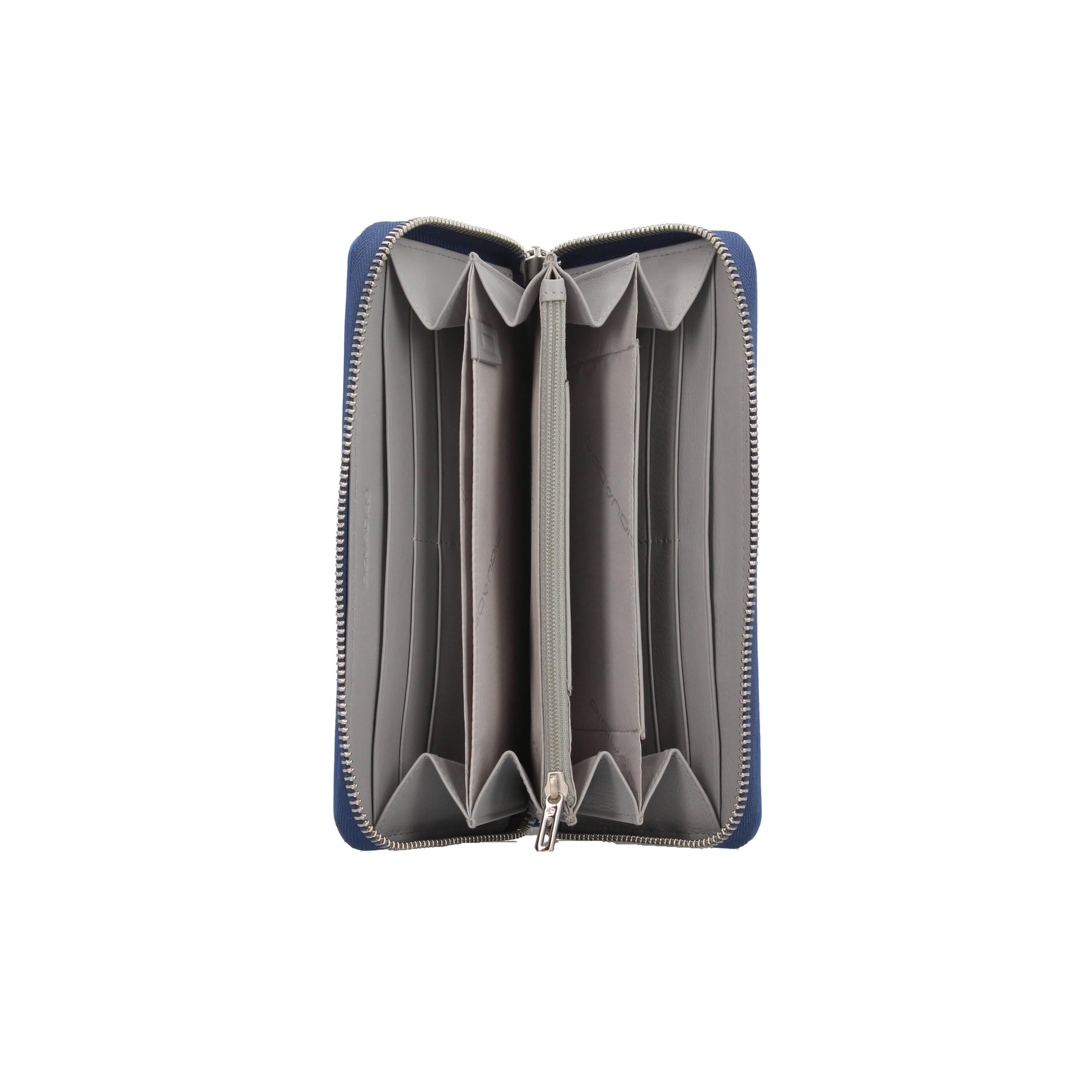 Portafoglio donna zip around in pelle grande