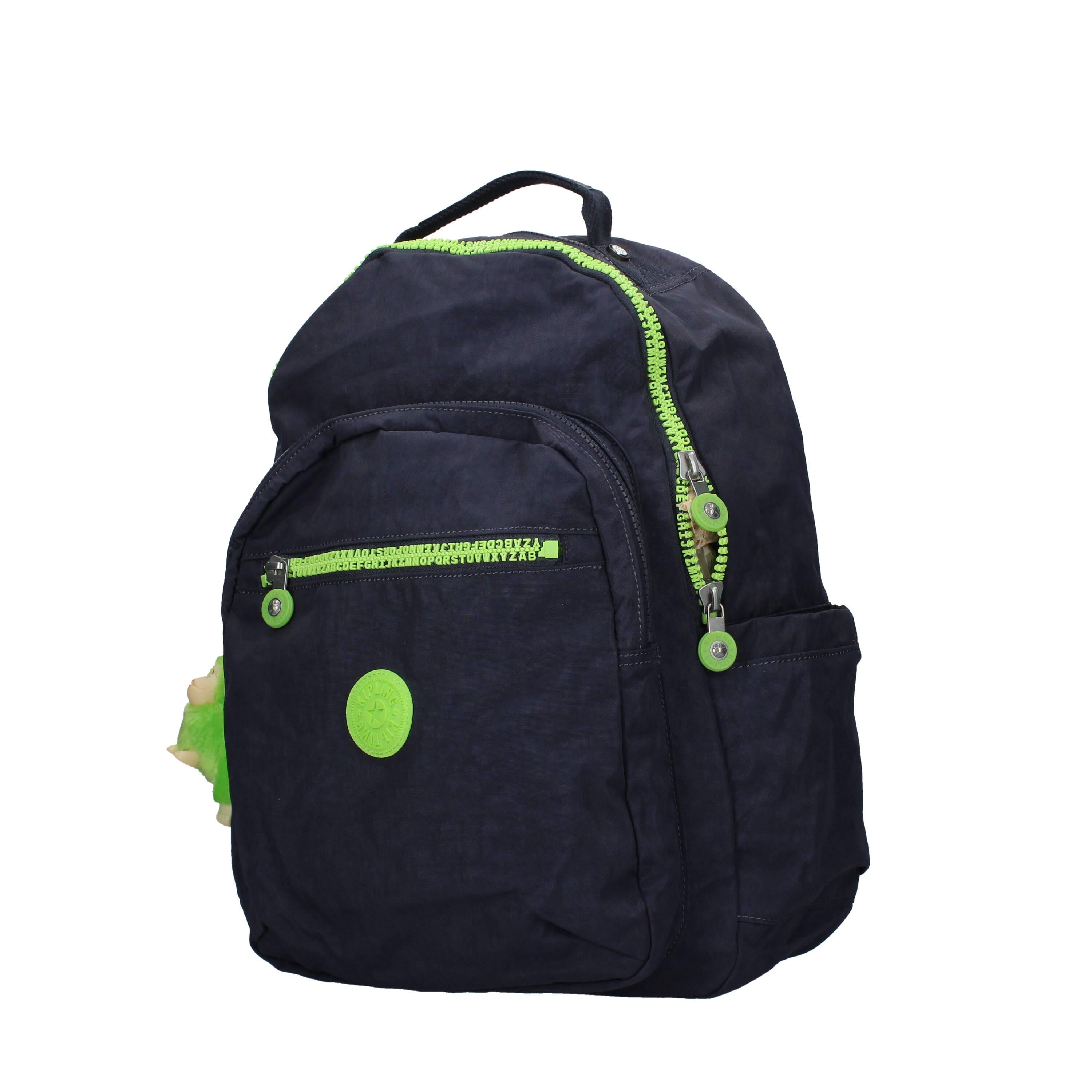 Zaino Kipling blu con scimmietta KPKI304096J1