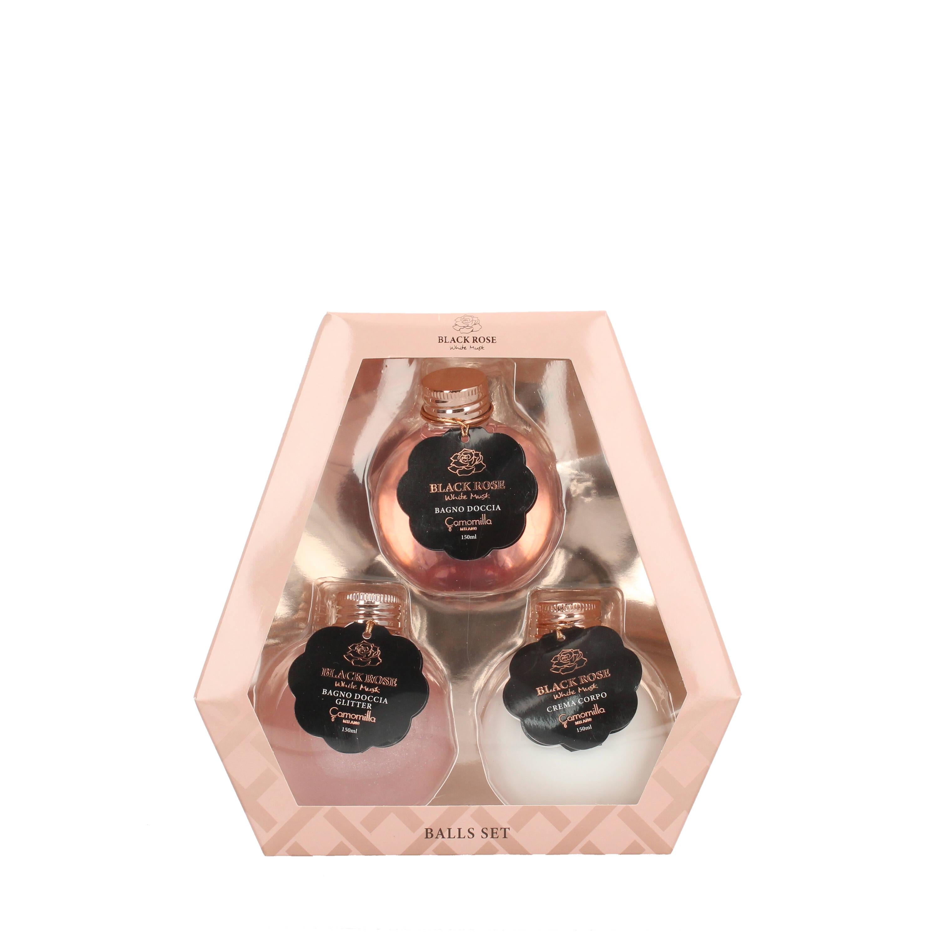 Set Palline Camomilla black rose 57737