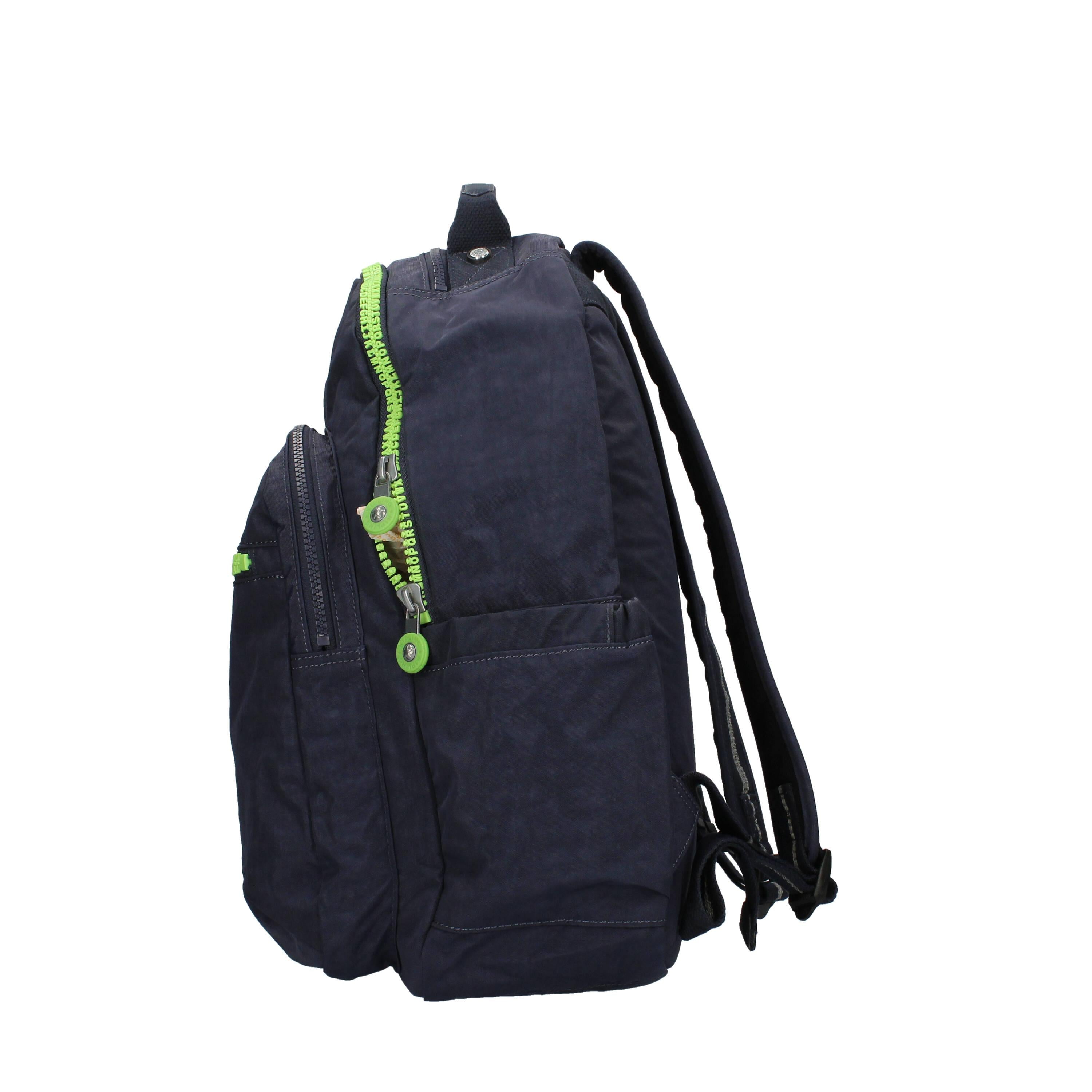 Zaino Kipling blu con scimmietta KPKI304096J1