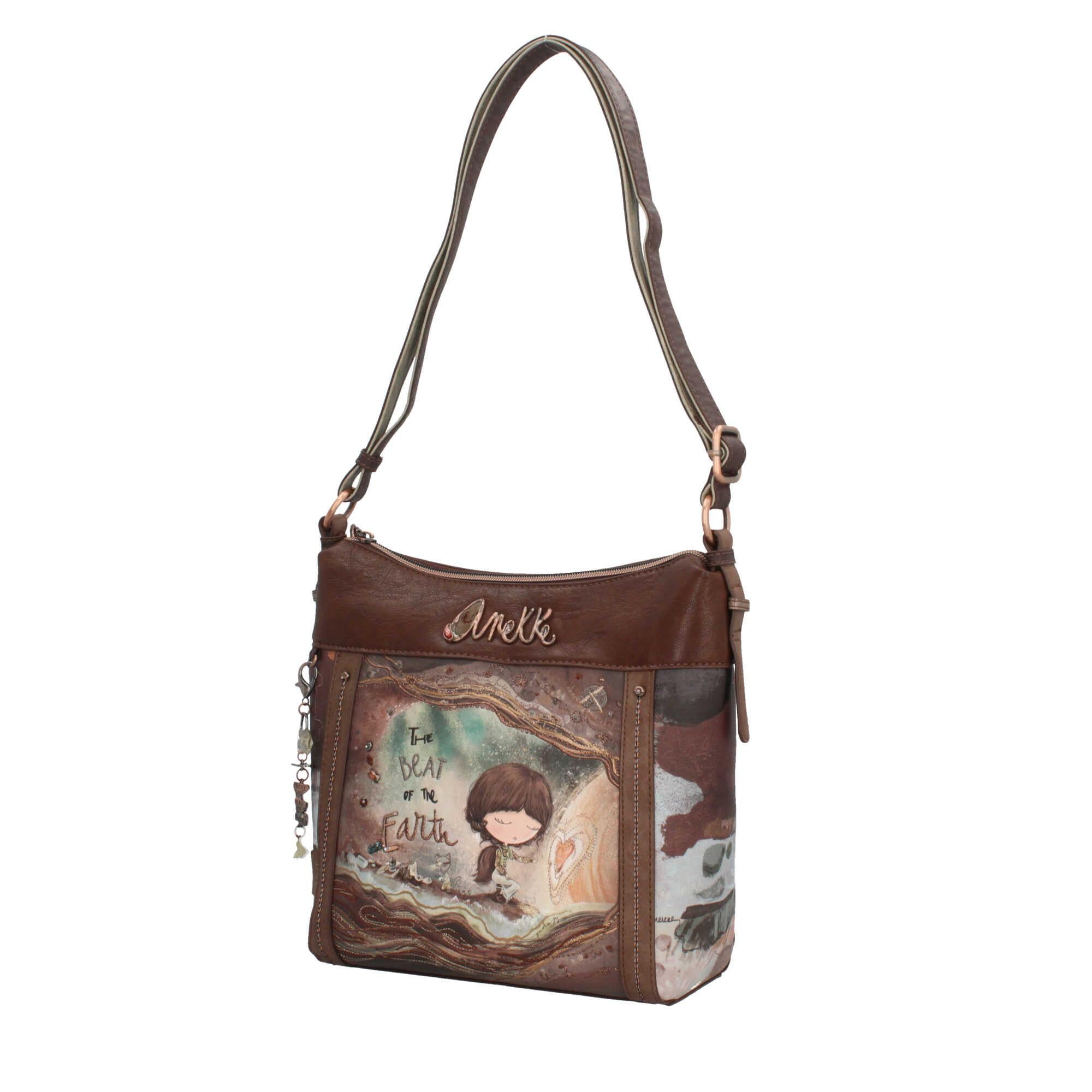 Borsa a Tracolla Anekke con Stampa The Beat of the Earth's Heart