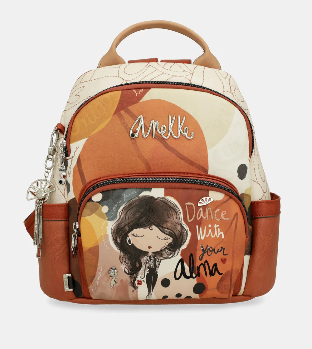 Zaino antifurto Anekke Alma con spallacci regolabili Arancione TU | Giò Fashion