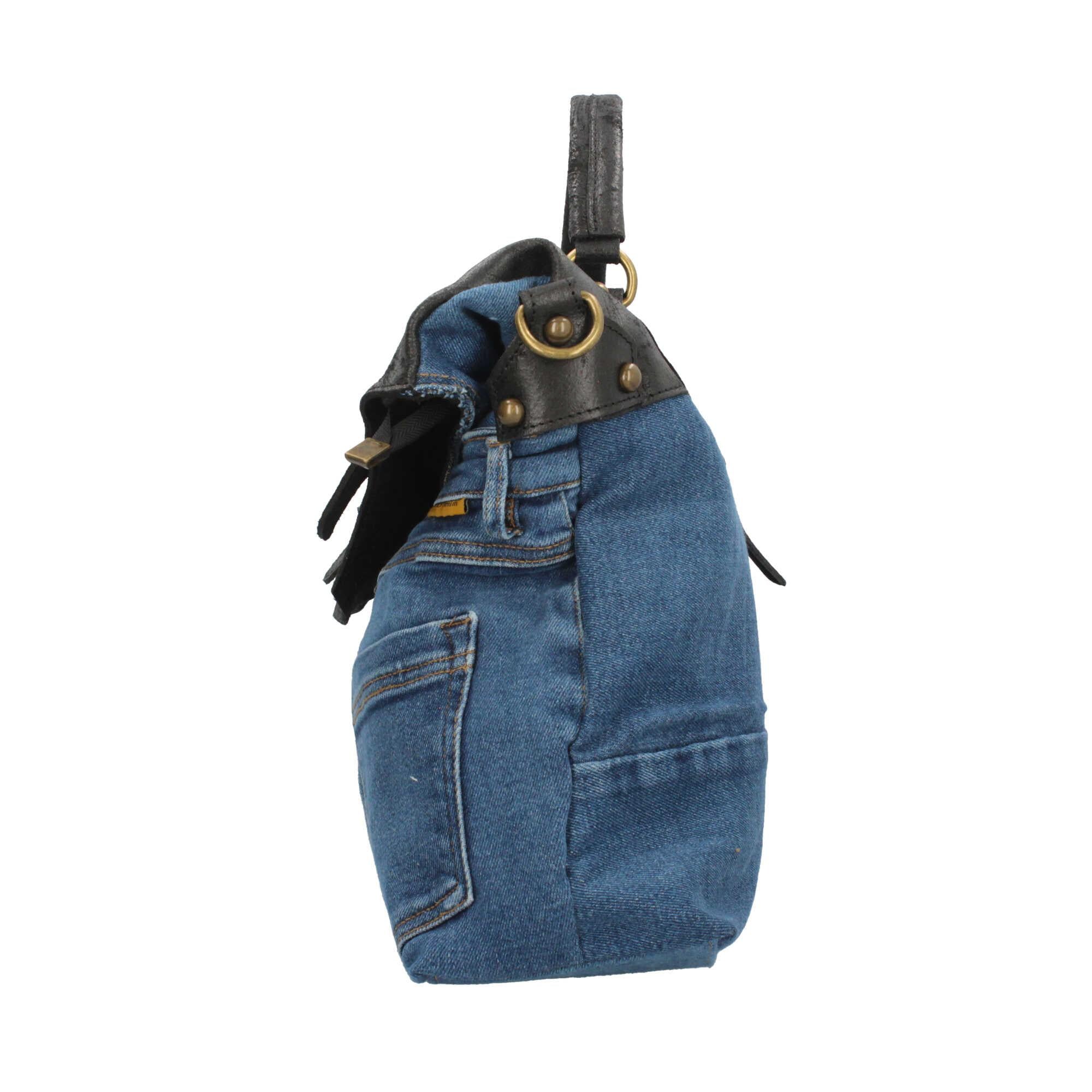 Borsa a mano in jeans Made in italy