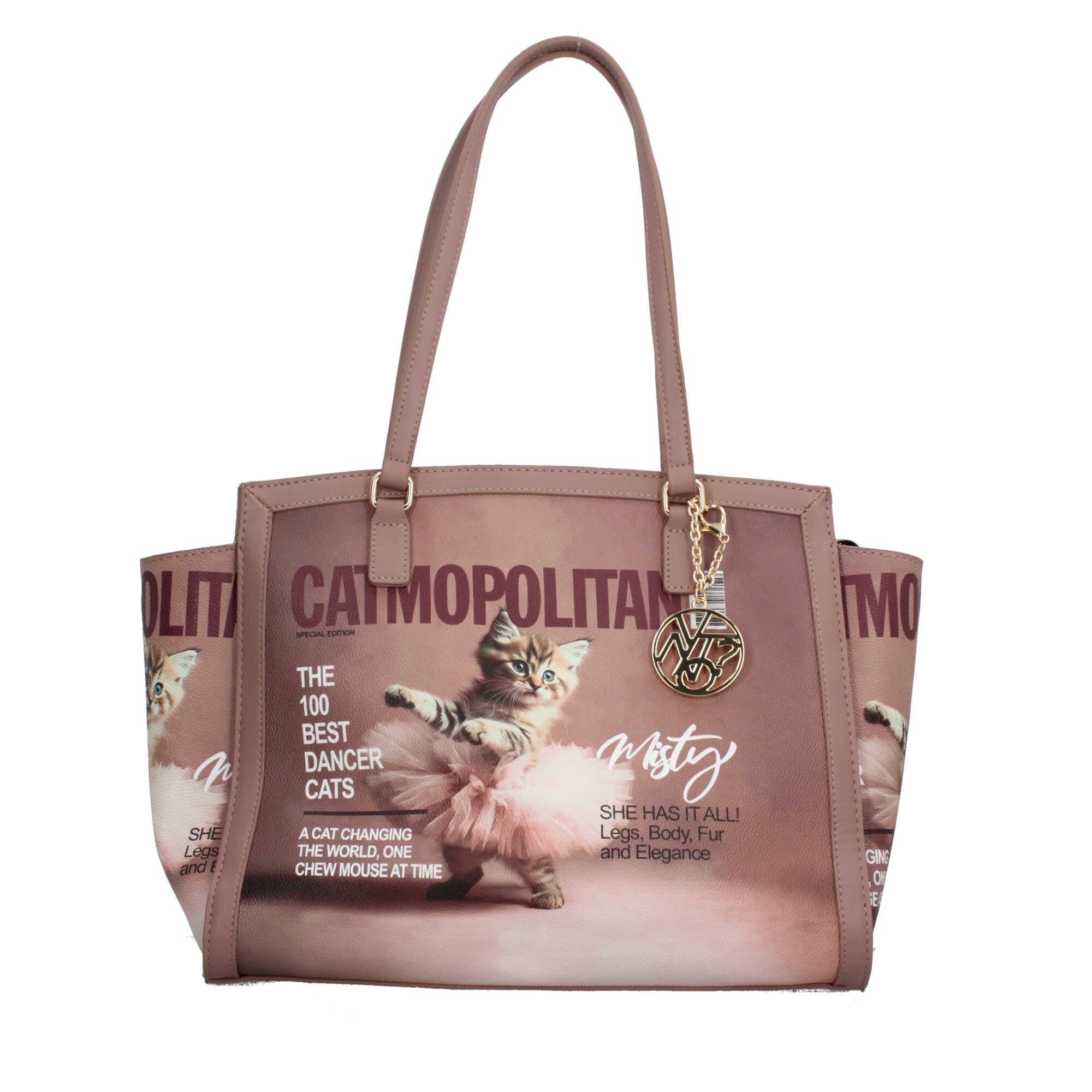 Borsa shopping YNot con grafica creativa e pendente