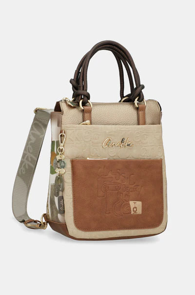 Zaino donna Anekke convertibile con manici e spallacci regolabili Beige TU | Giò Fashion