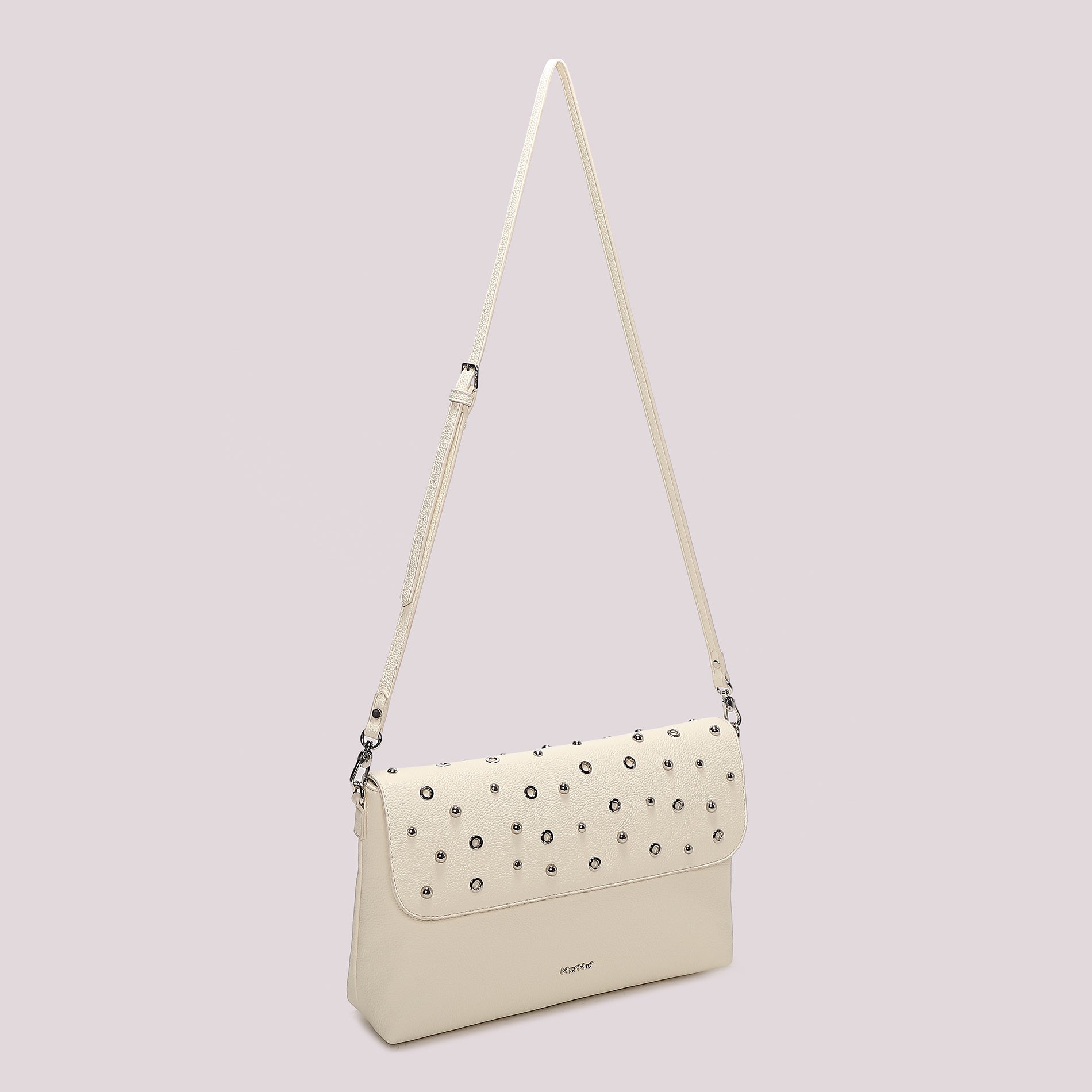 Borsa tracolla donna con borchie design minimal elegante Oro TU | Giò Fashion