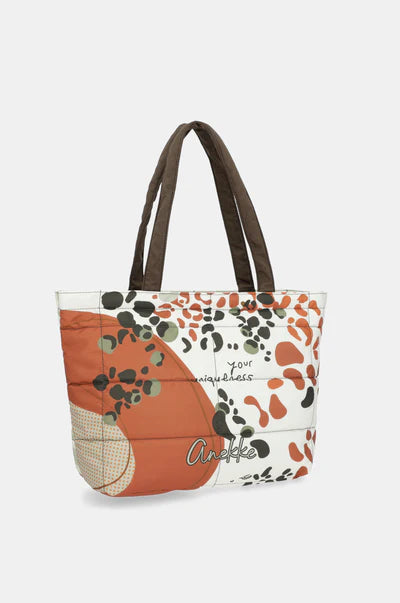 Borsa Shopping Anekke Donna Trapuntata Ampia e Leggera per Uso Quotidiano Arancione TU | Giò Fashion